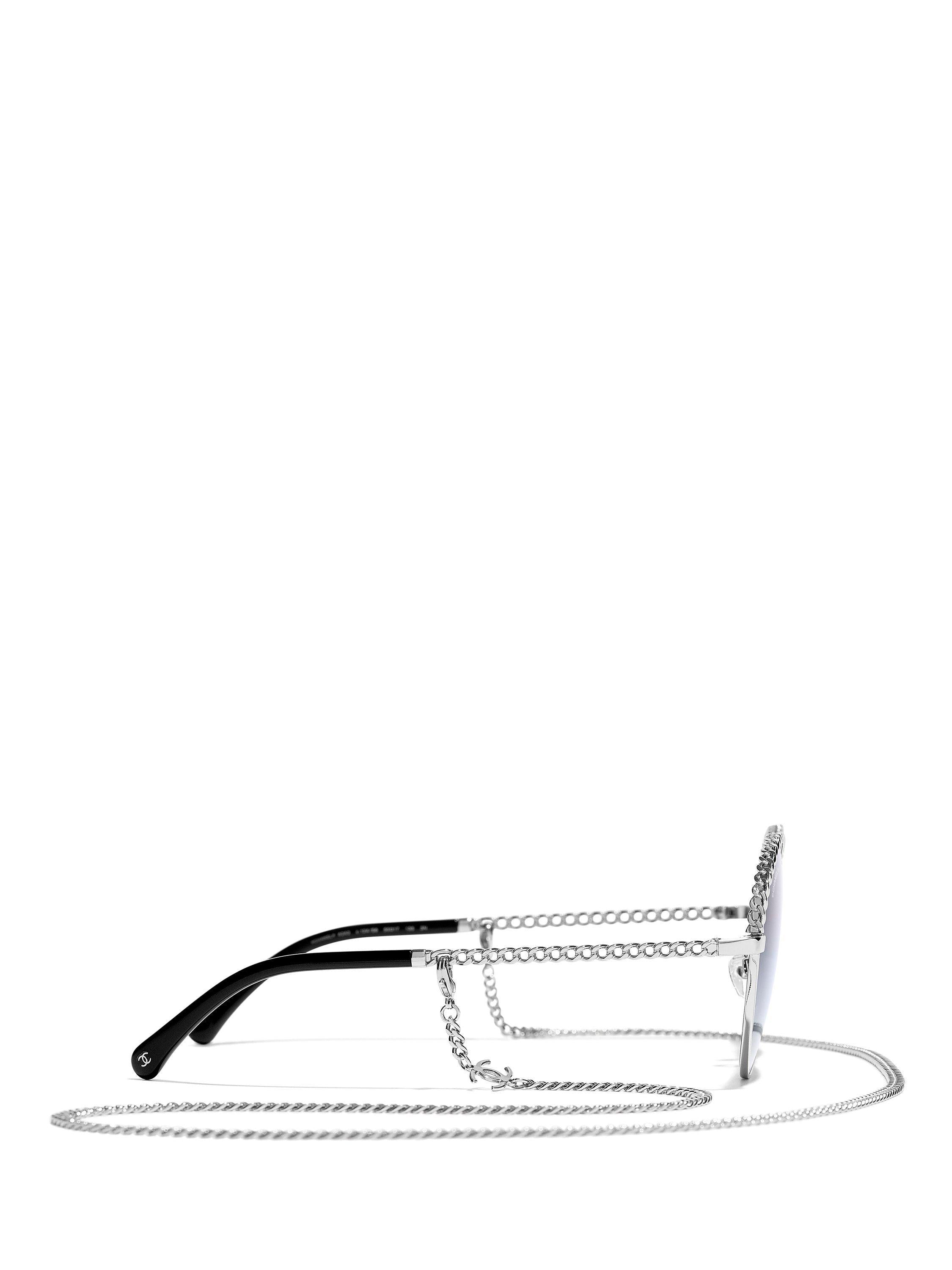 Oval Sunglasses CH4242 Silver/Grey Gradient