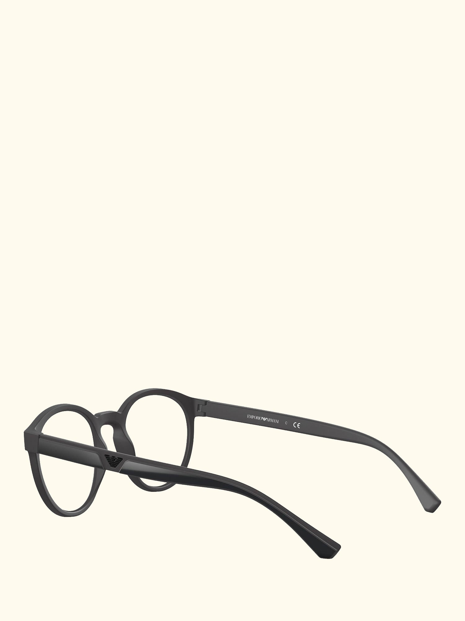 EA4152 Men's Oval Sunglasses, Matte Black/Clear