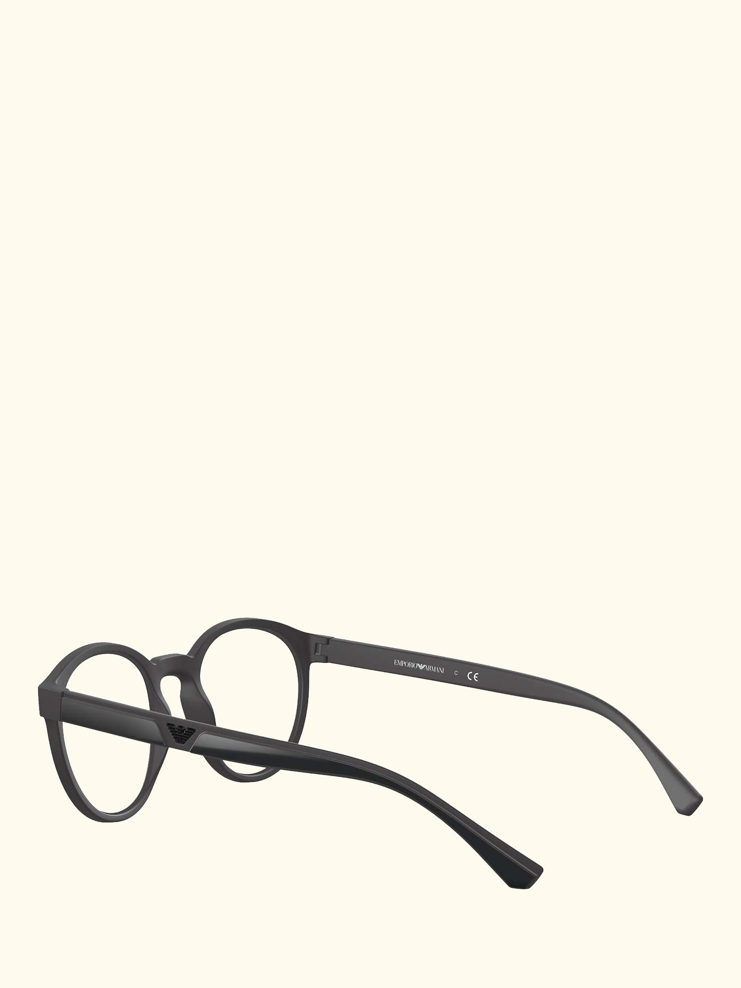 EA4152 Men's Oval Sunglasses, Matte Black/Clear