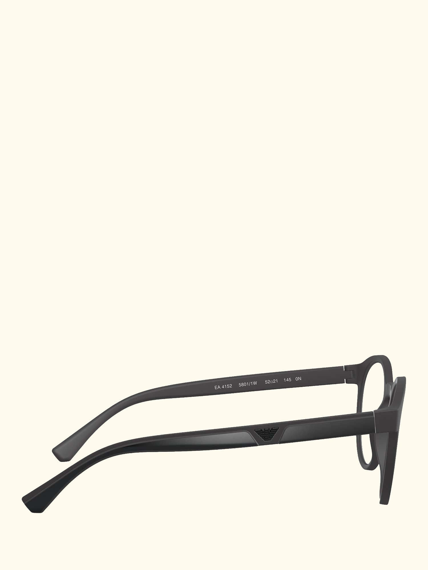 EA4152 Men's Oval Sunglasses, Matte Black/Clear