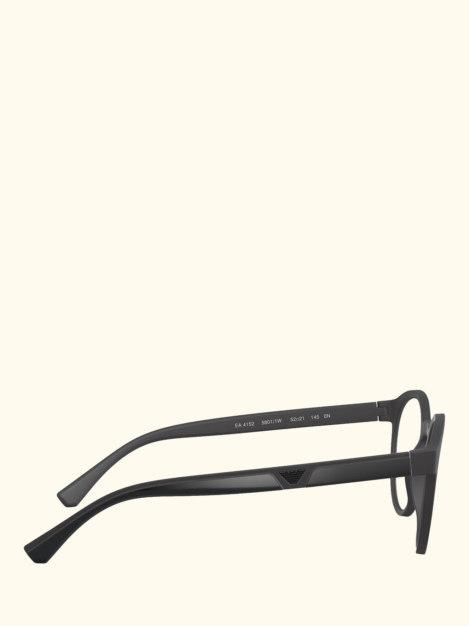 EA4152 Men's Oval Sunglasses, Matte Black/Clear