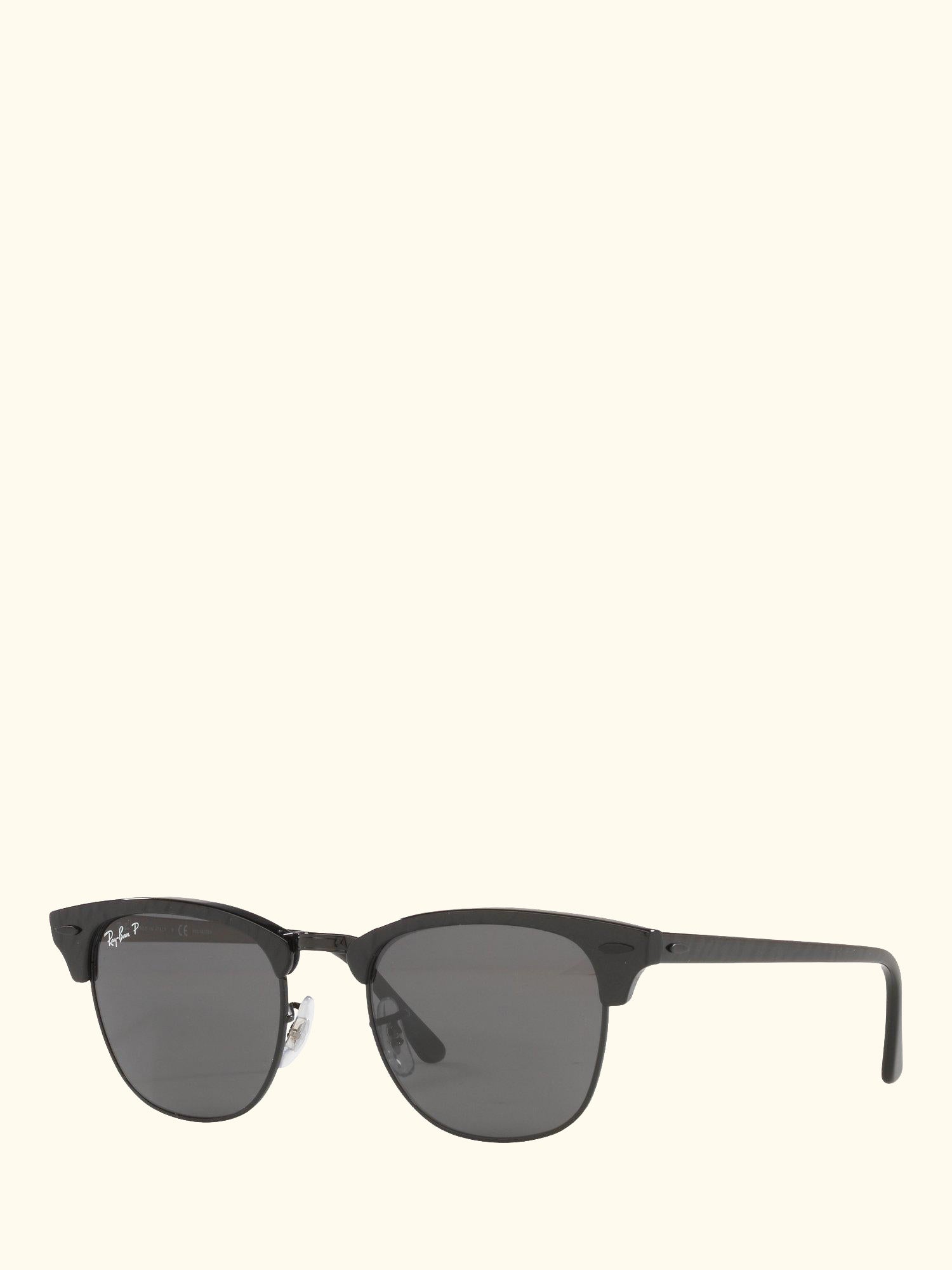 RB3016 Unisex Polarised Clubmaster Sunglasses, Black/Grey