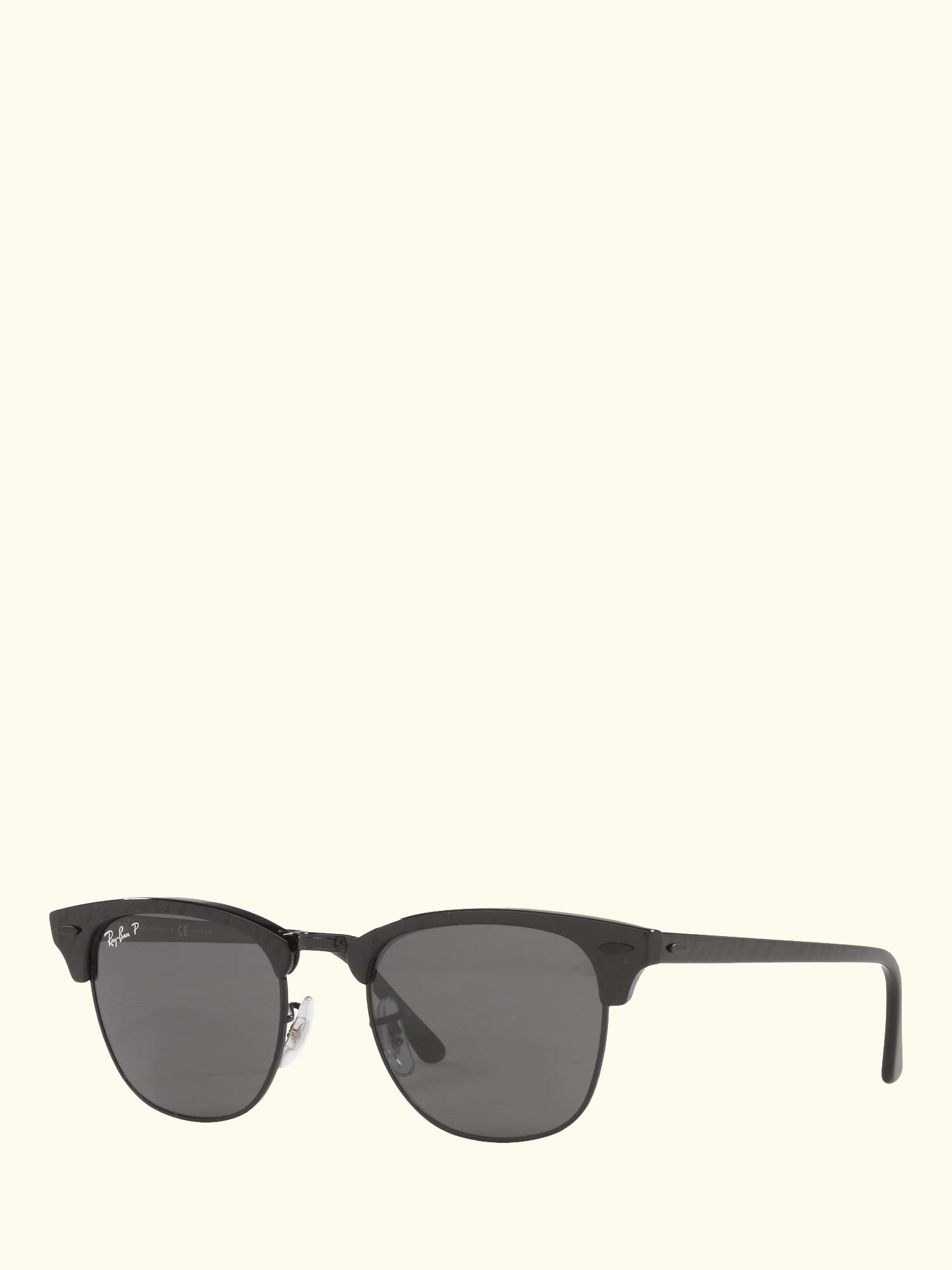 RB3016 Unisex Polarised Clubmaster Sunglasses, Black/Grey