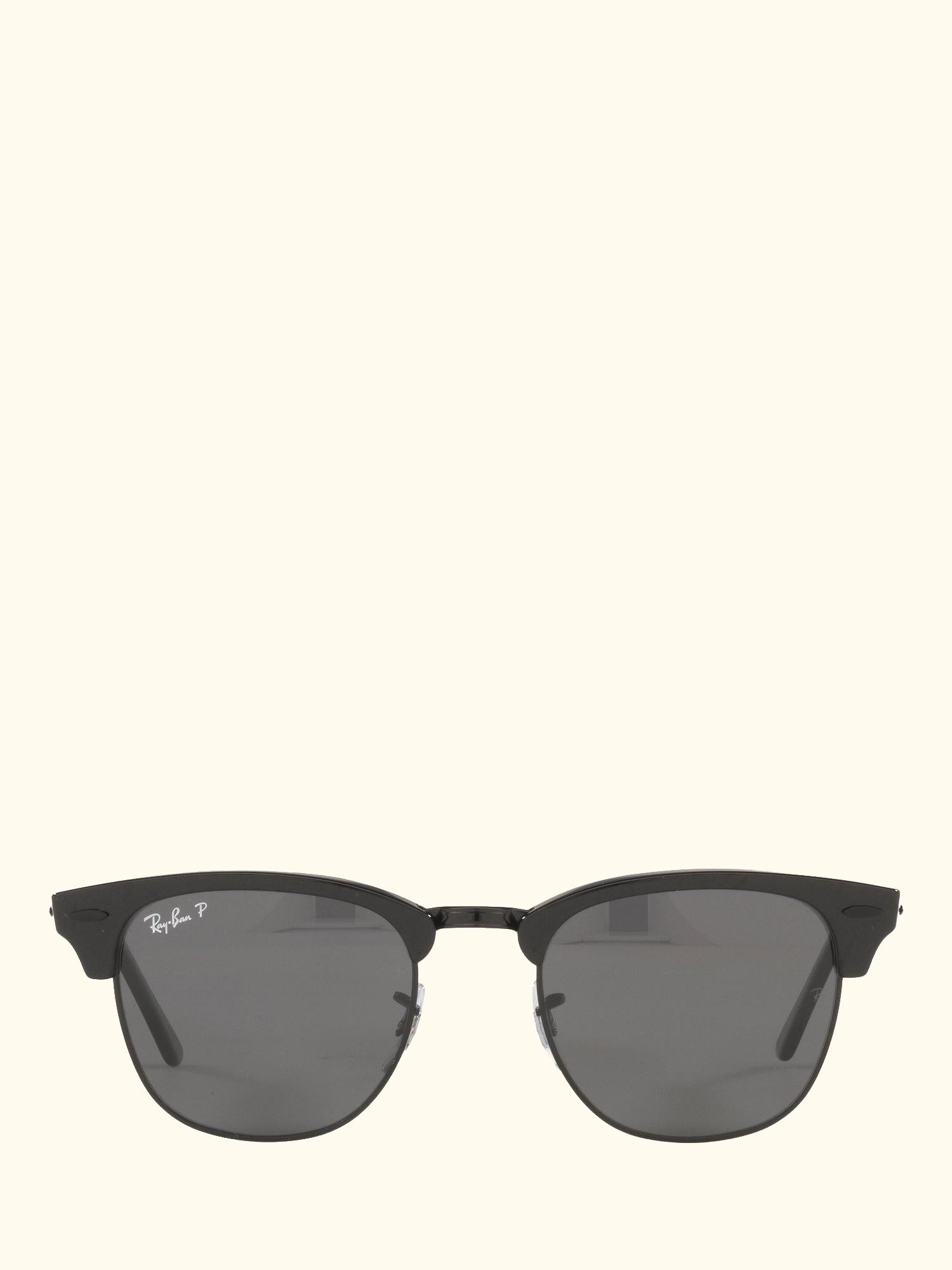 RB3016 Unisex Polarised Clubmaster Sunglasses, Black/Grey