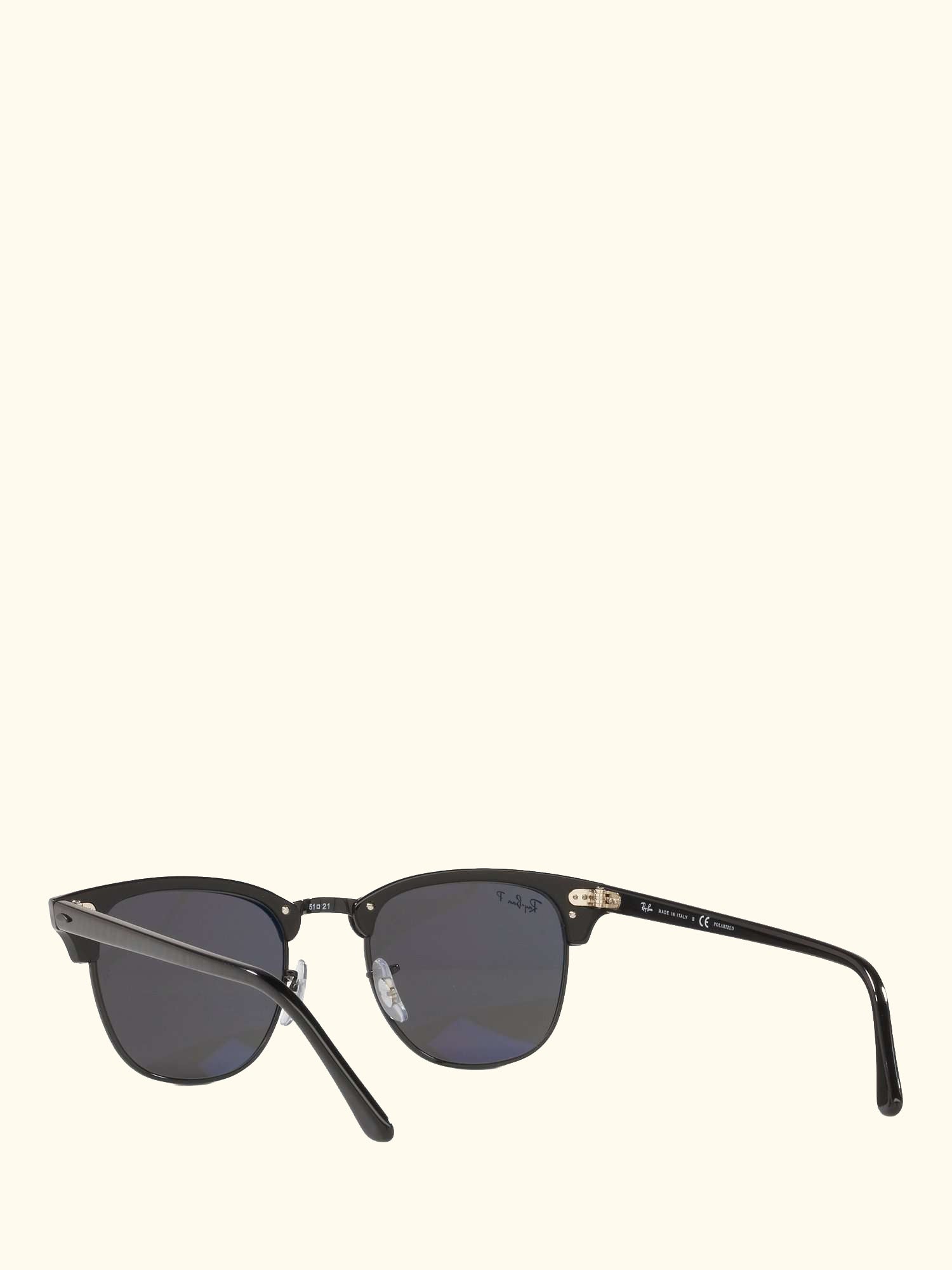 RB3016 Unisex Polarised Clubmaster Sunglasses, Black/Grey