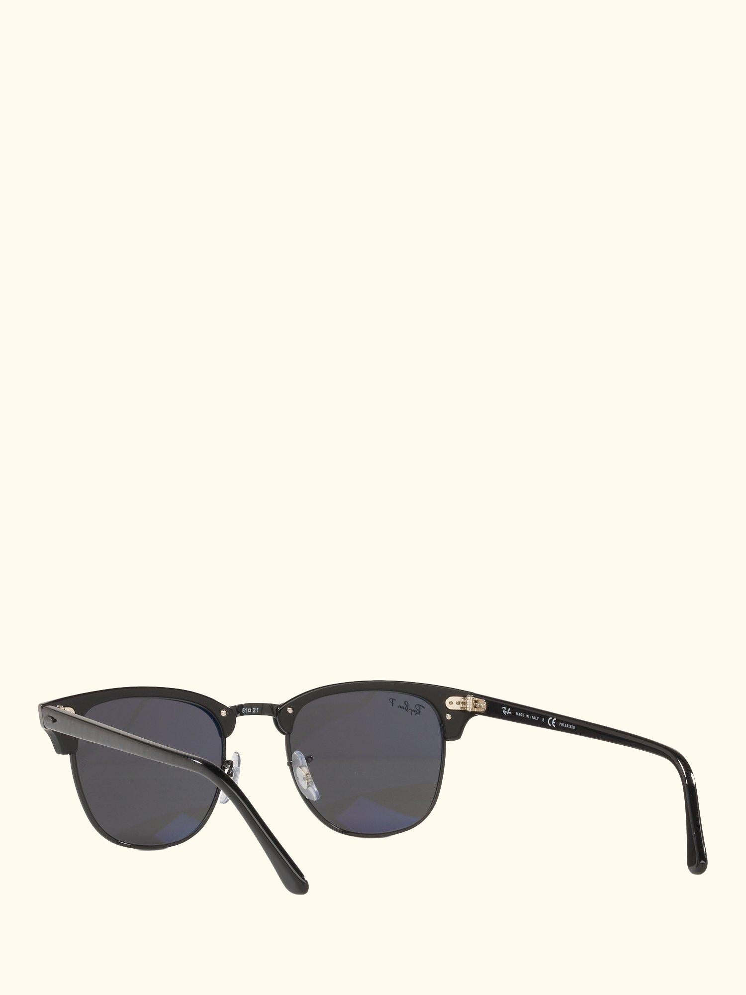RB3016 Unisex Polarised Clubmaster Sunglasses, Black/Grey