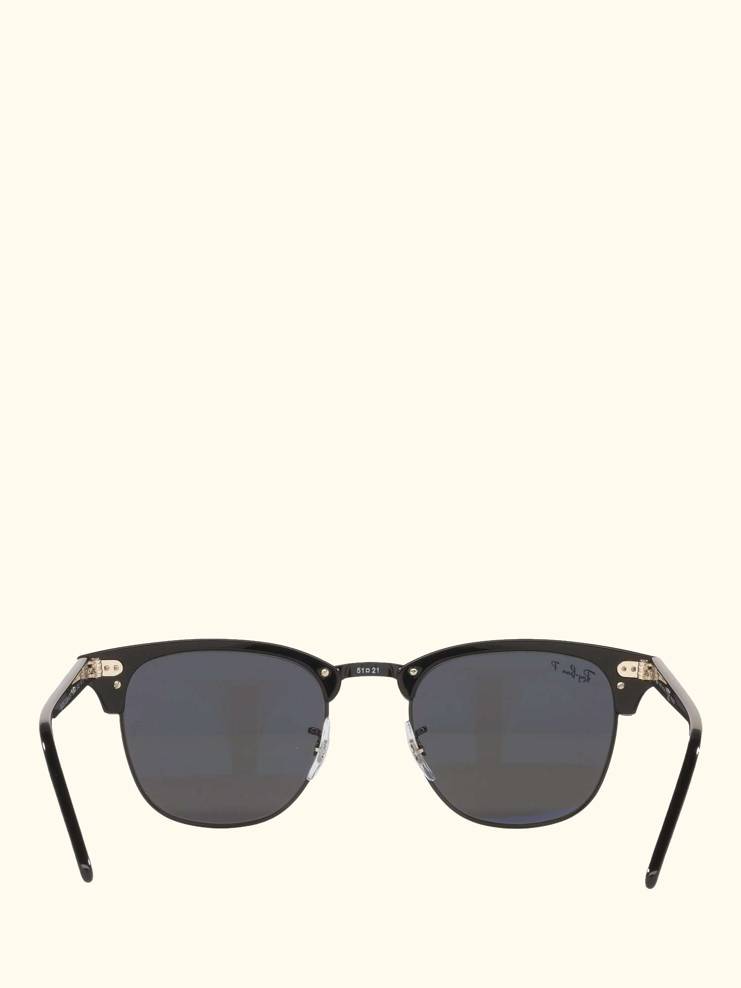 RB3016 Unisex Polarised Clubmaster Sunglasses, Black/Grey