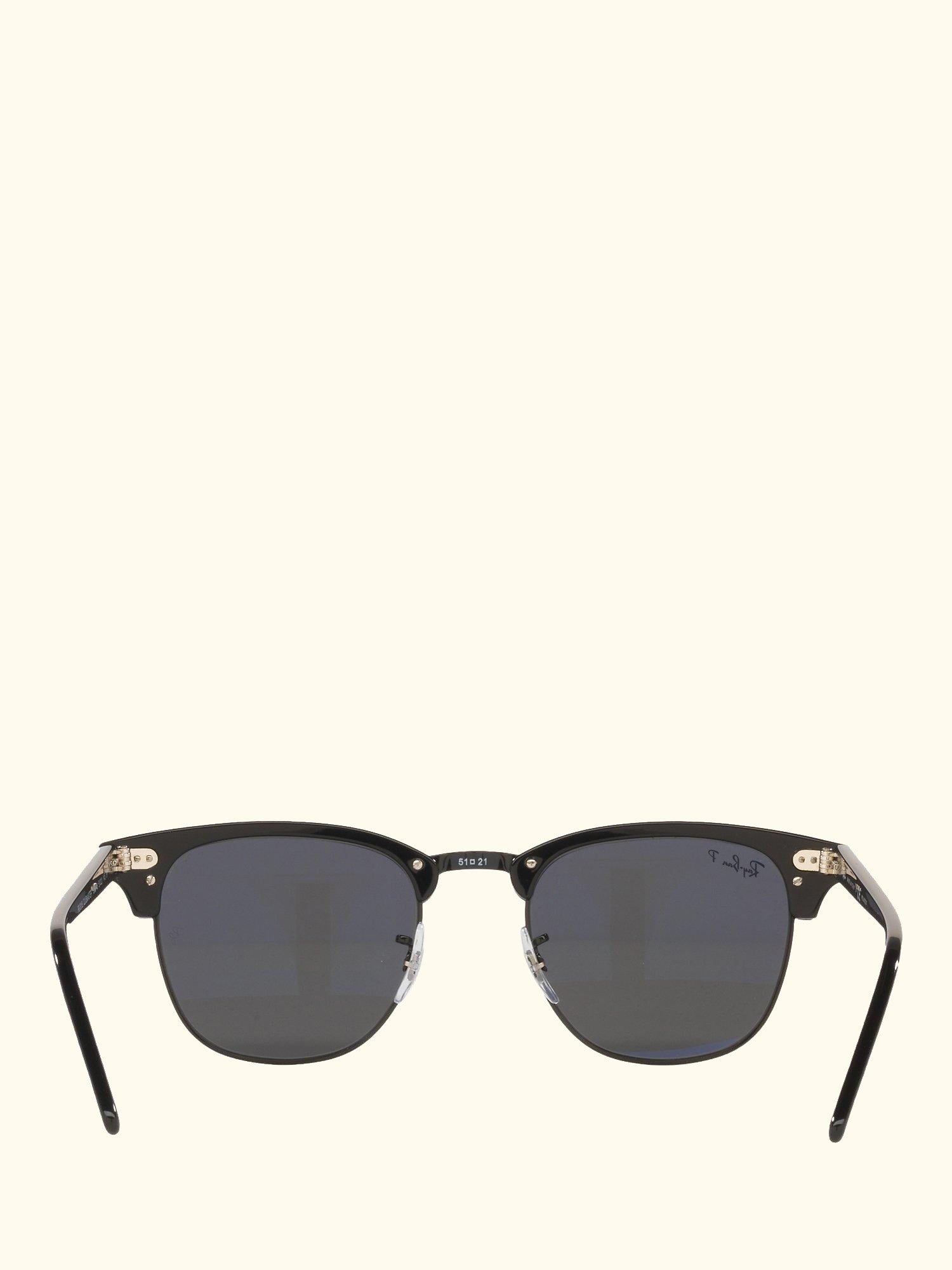 RB3016 Unisex Polarised Clubmaster Sunglasses, Black/Grey