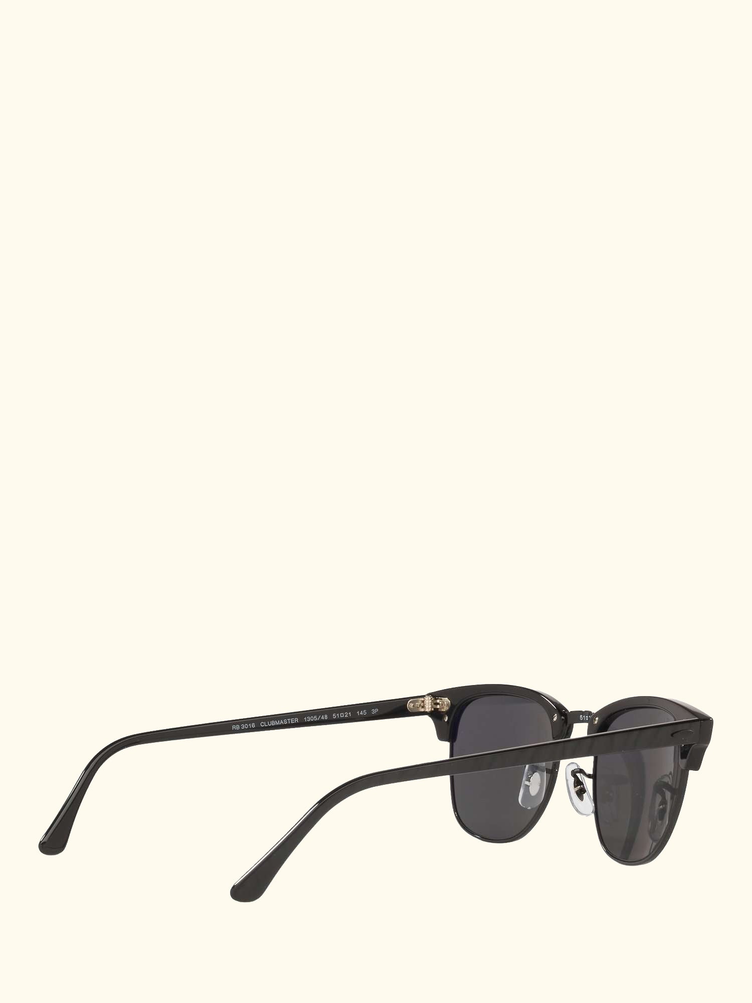 RB3016 Unisex Polarised Clubmaster Sunglasses, Black/Grey