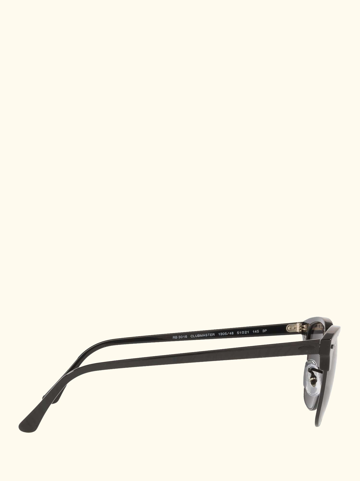 RB3016 Unisex Polarised Clubmaster Sunglasses, Black/Grey