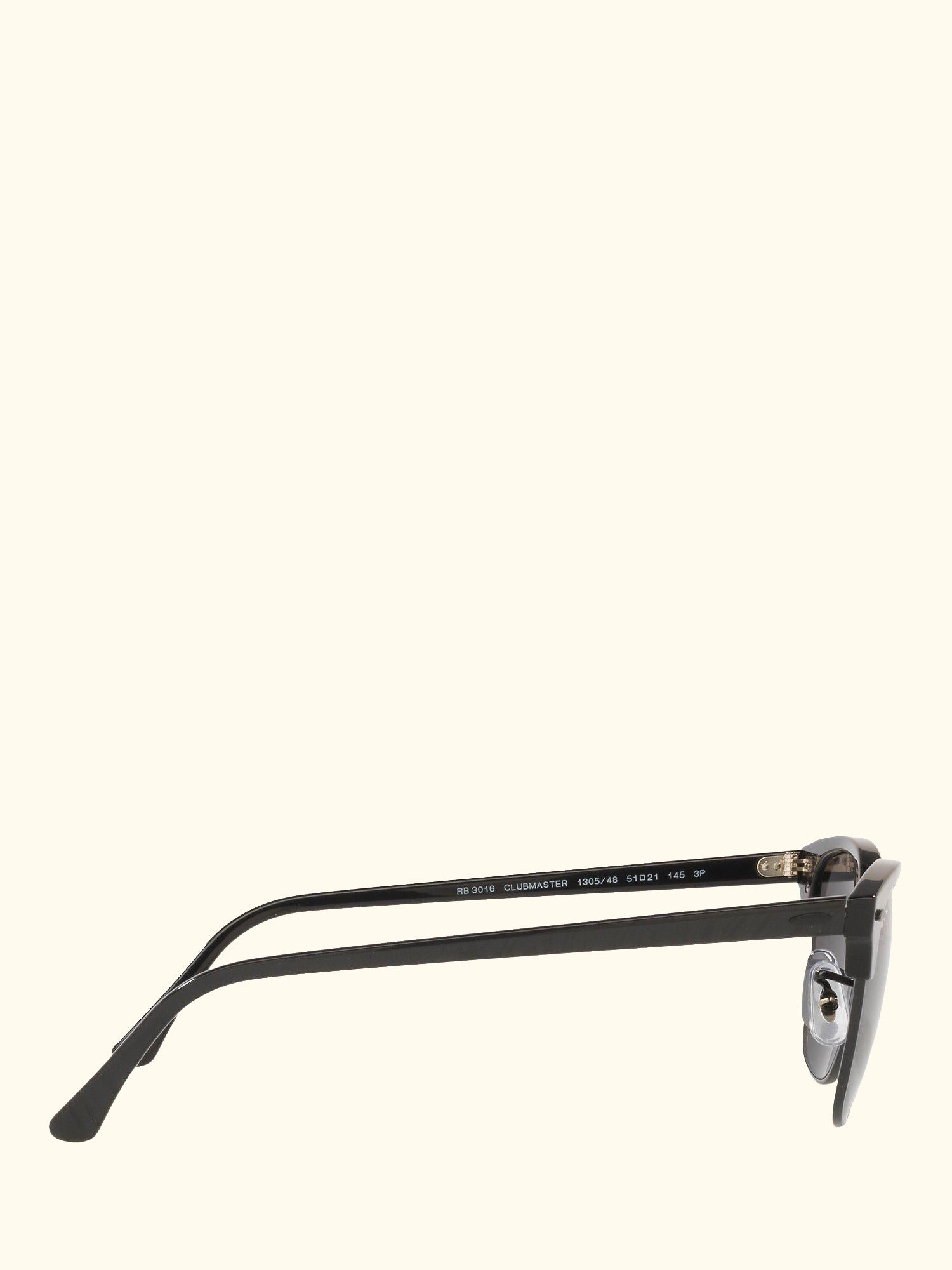 RB3016 Unisex Polarised Clubmaster Sunglasses, Black/Grey