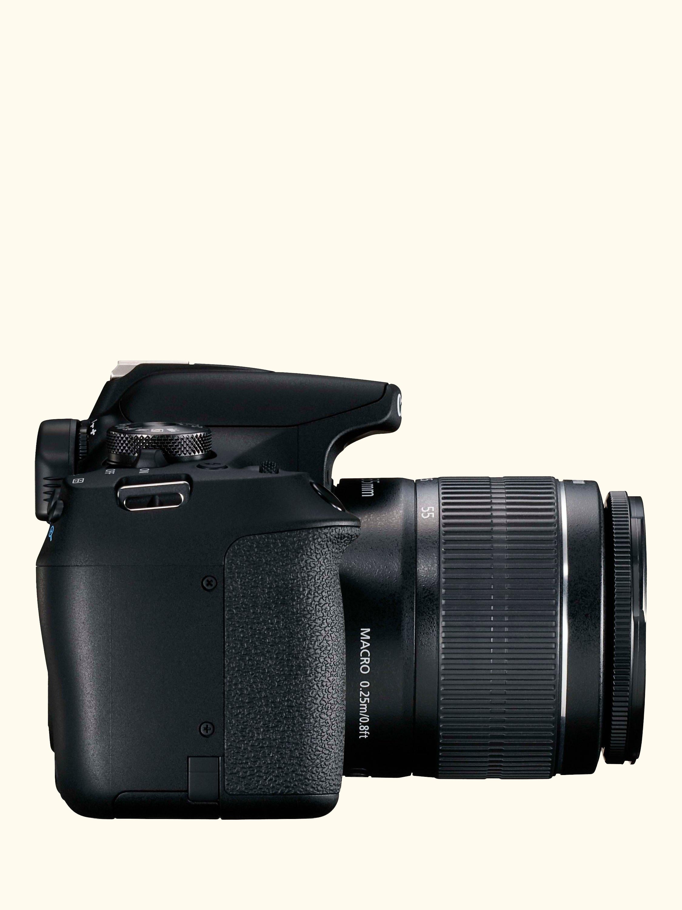 EOS 2000D Digital SLR Camera with 18-55mm Lens & 50mm Lens, 1080p Full HD, 24.1MP, Wi-Fi, NFC, Optical Viewfinder, 3" LCD Screen, Double Lens Kit, Black
