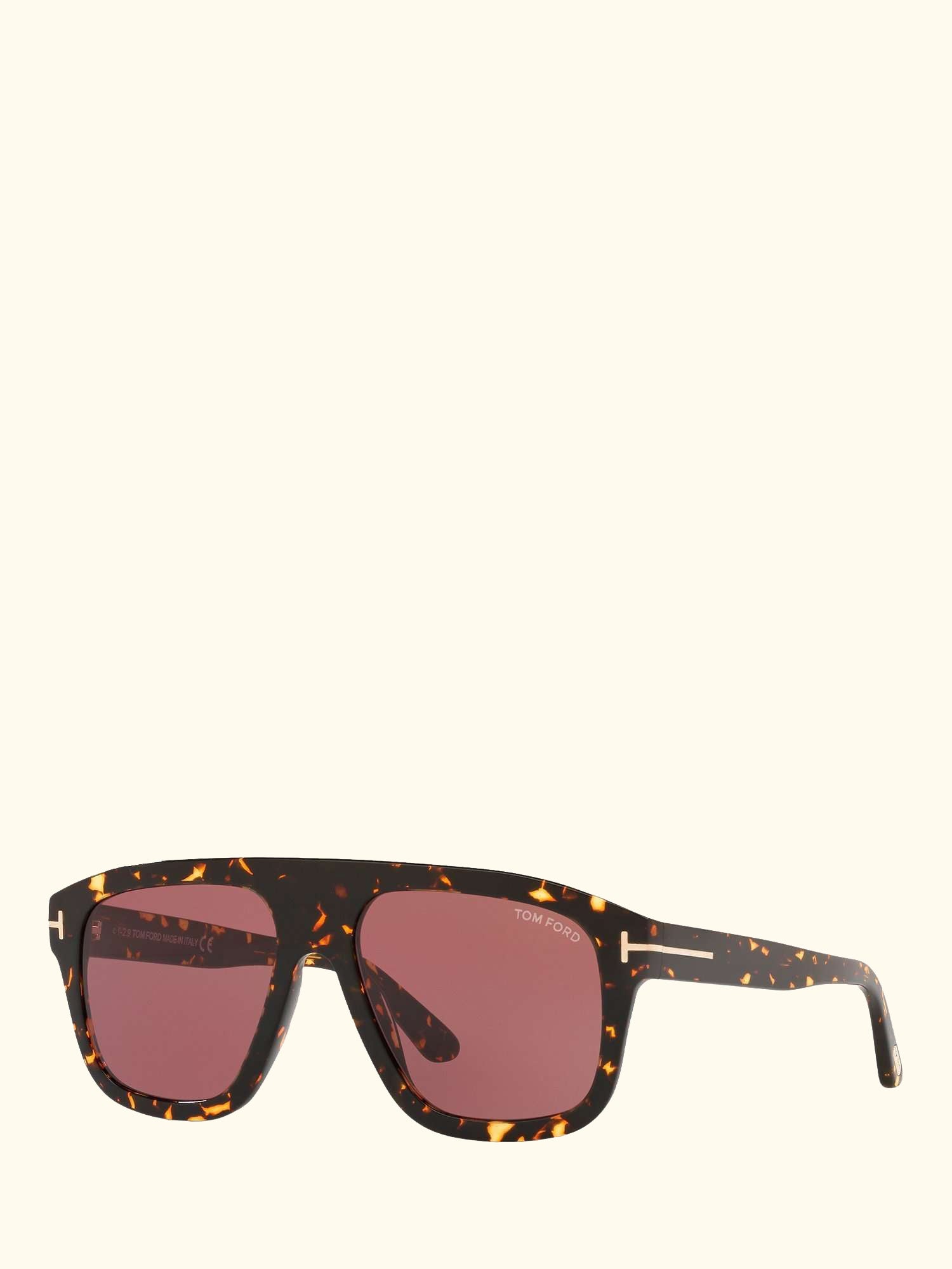 FT0777 Women's Thor Rectangular Sunglasses, Black/Grey