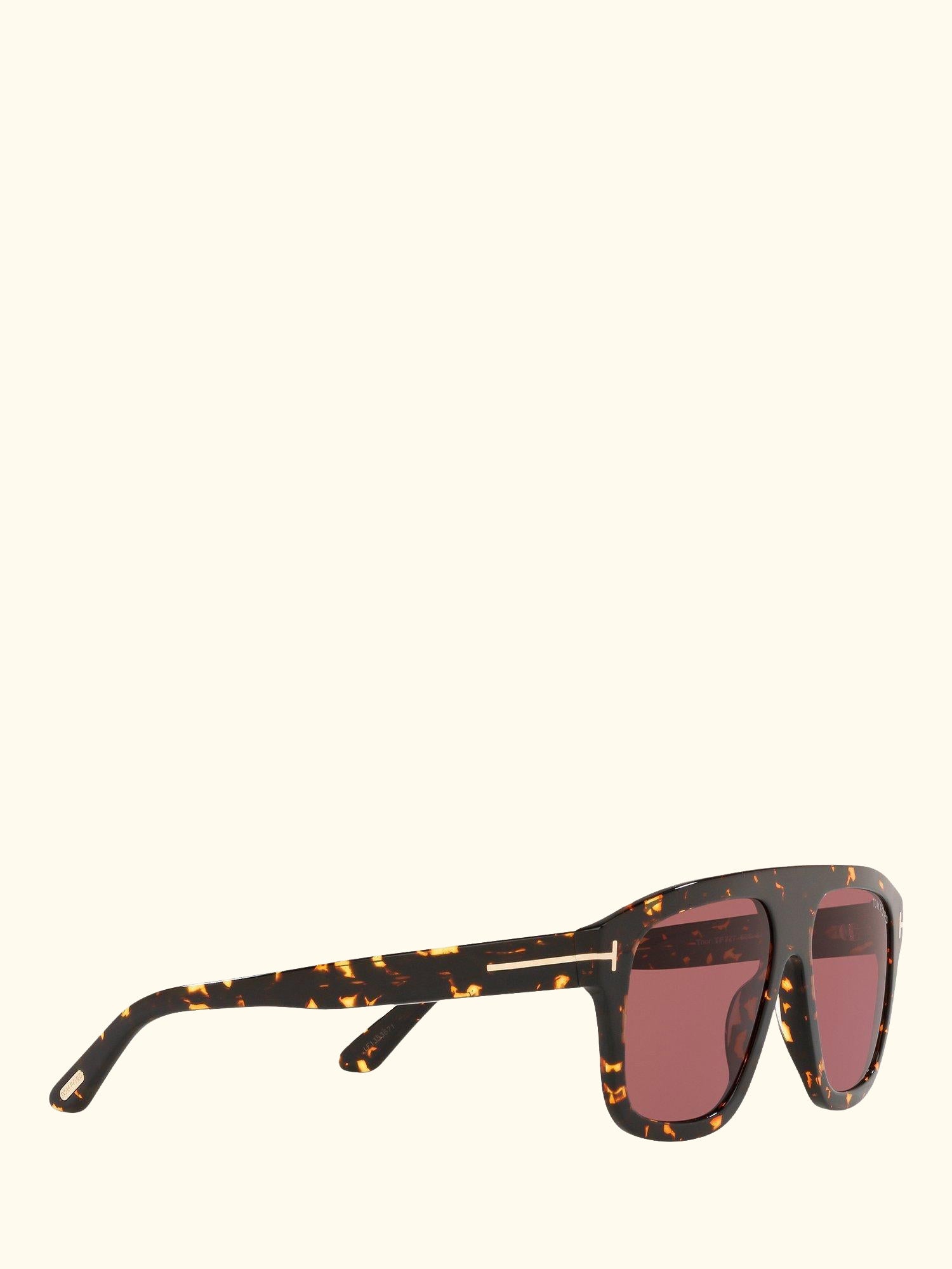 FT0777 Women's Thor Rectangular Sunglasses, Black/Grey