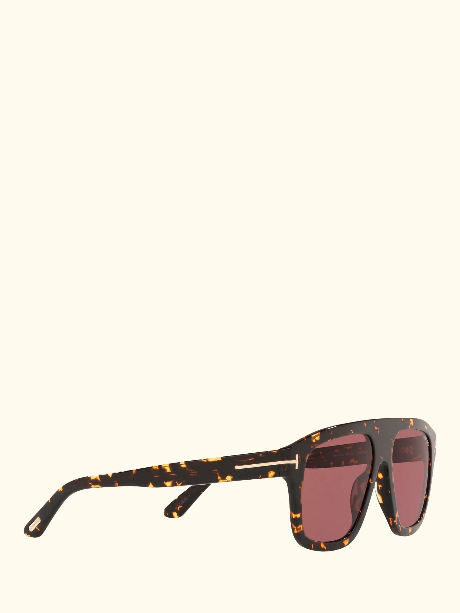 FT0777 Women's Thor Rectangular Sunglasses, Black/Grey