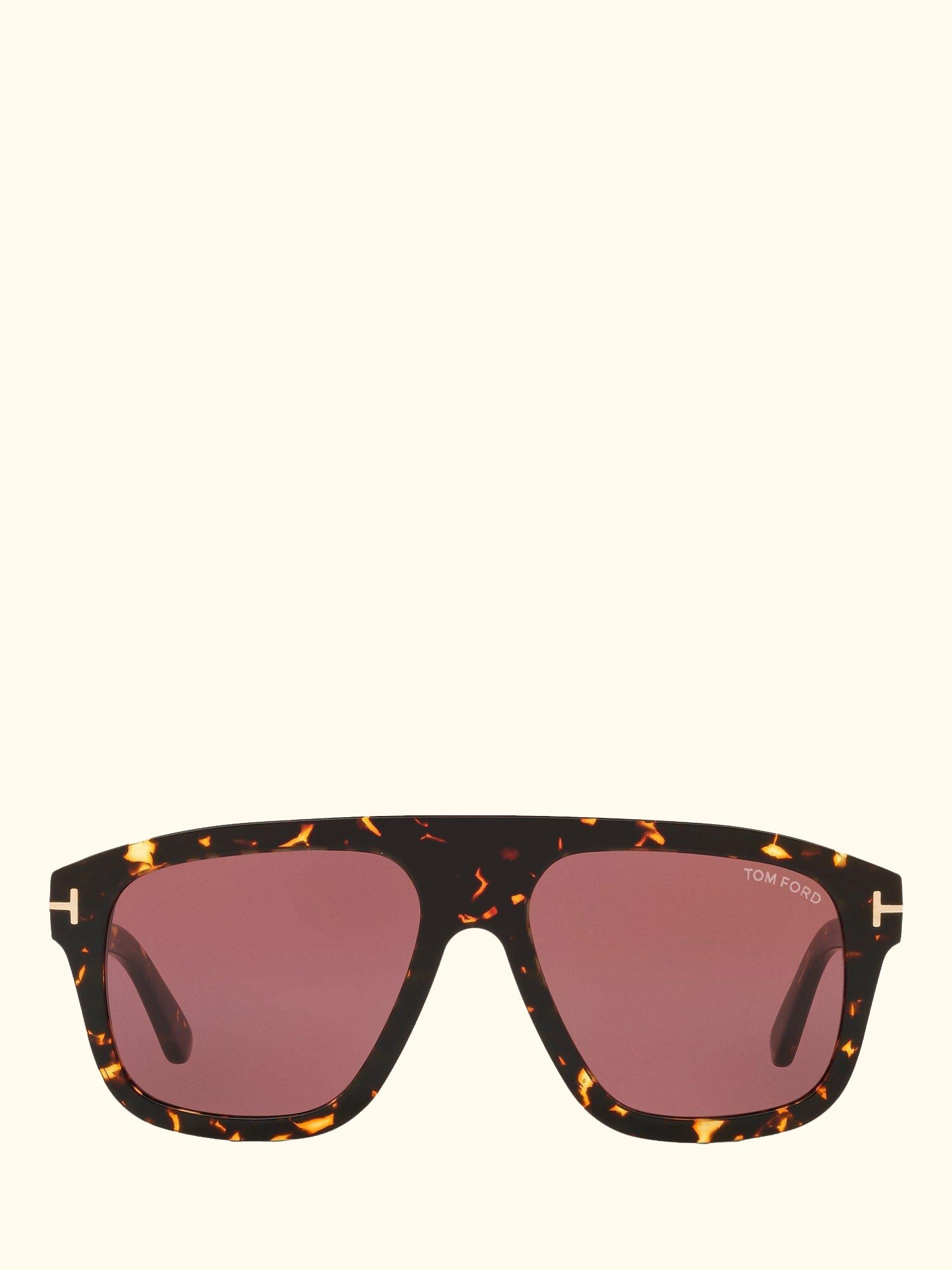 FT0777 Women's Thor Rectangular Sunglasses, Black/Grey