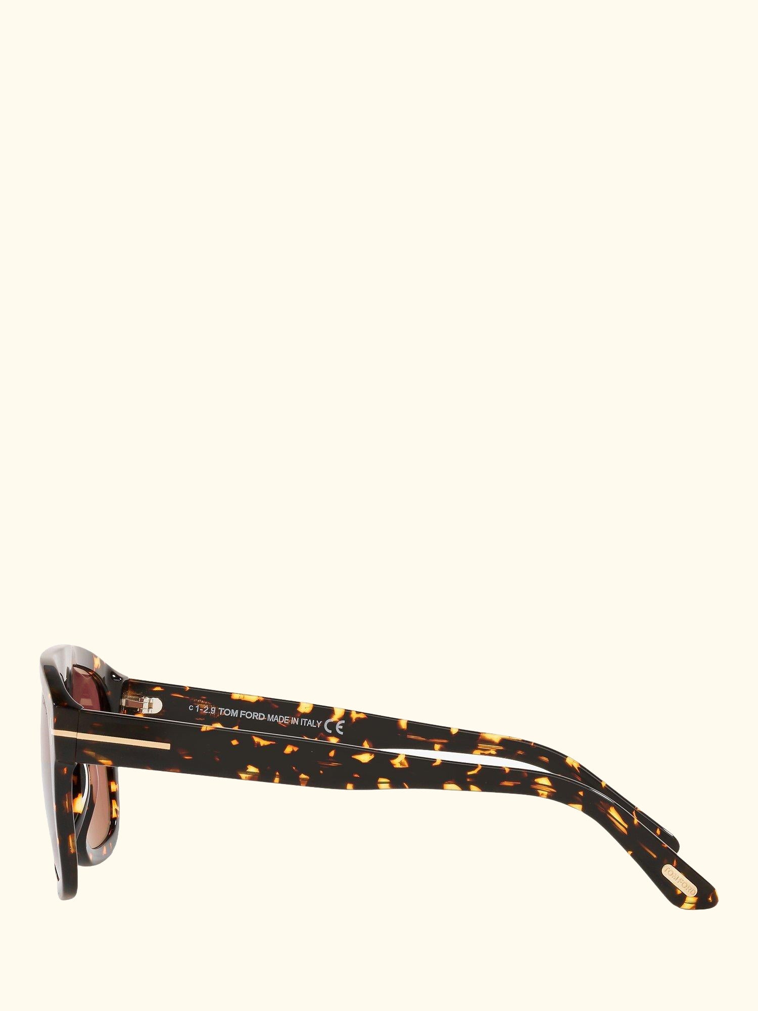 FT0777 Women's Thor Rectangular Sunglasses, Black/Grey