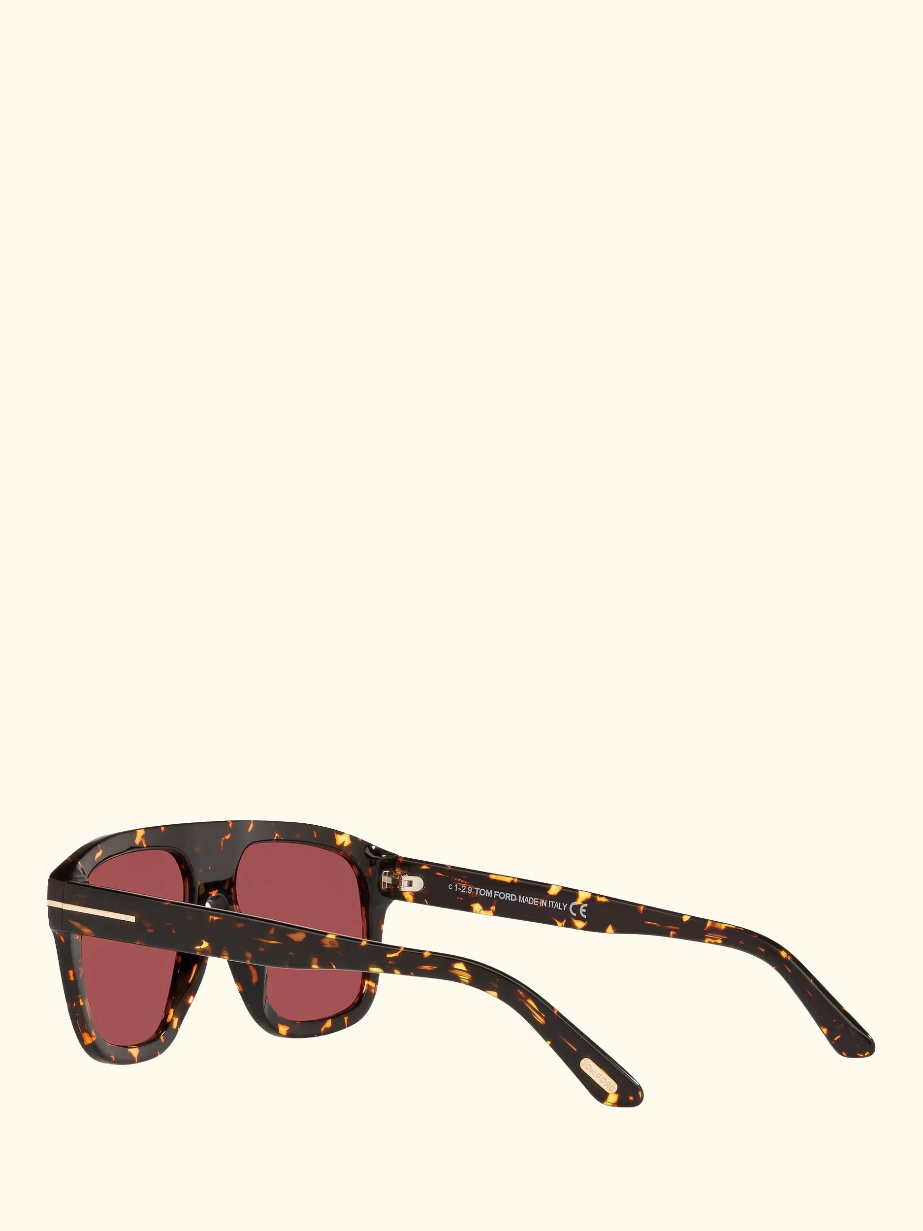 FT0777 Women's Thor Rectangular Sunglasses, Black/Grey