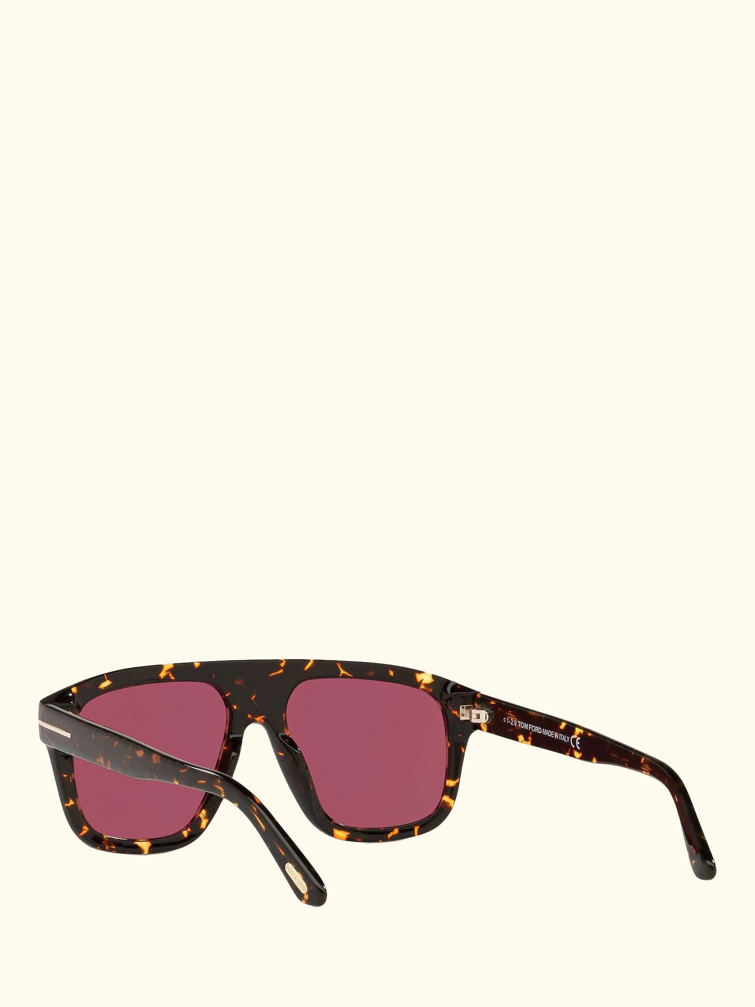 FT0777 Women's Thor Rectangular Sunglasses, Black/Grey