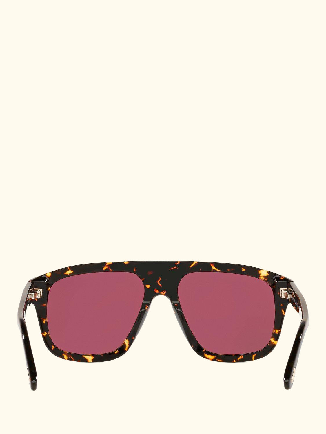 FT0777 Women's Thor Rectangular Sunglasses, Black/Grey
