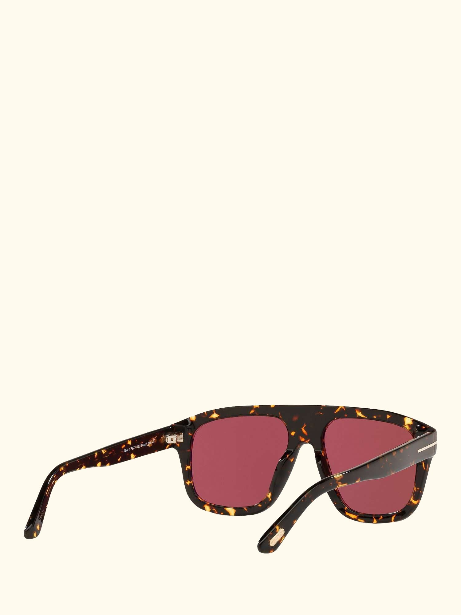 FT0777 Women's Thor Rectangular Sunglasses, Black/Grey