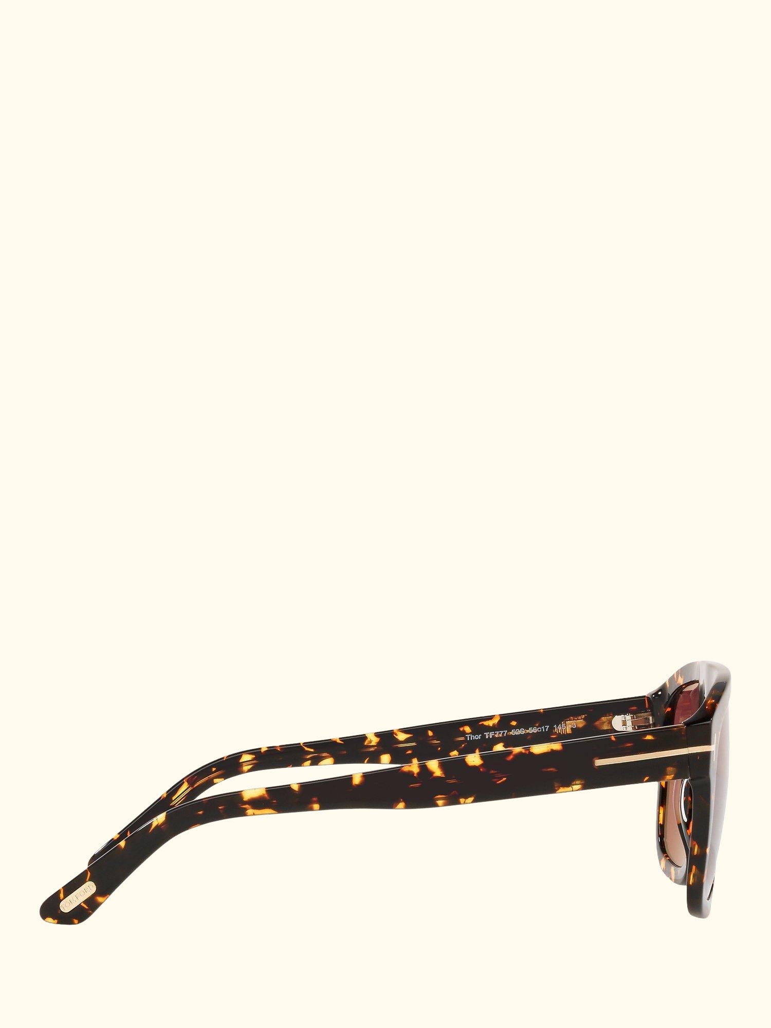 FT0777 Women's Thor Rectangular Sunglasses, Black/Grey