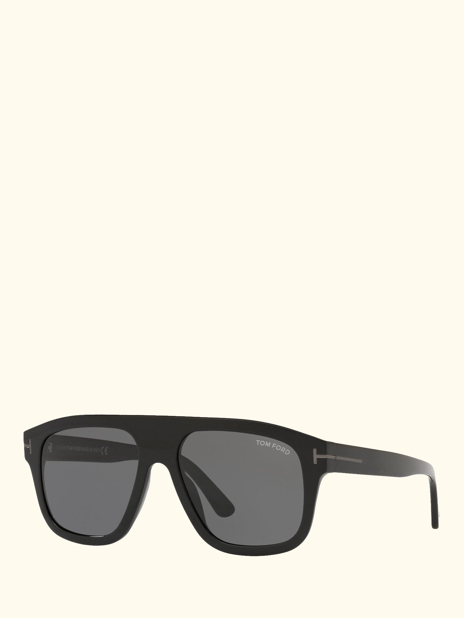 FT0777 Women's Thor Rectangular Sunglasses, Black/Grey