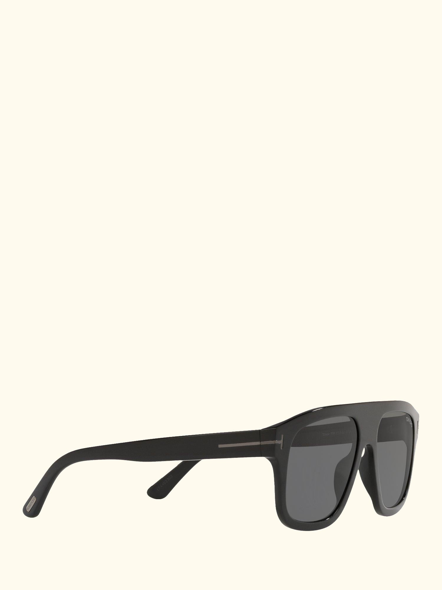 FT0777 Women's Thor Rectangular Sunglasses, Black/Grey