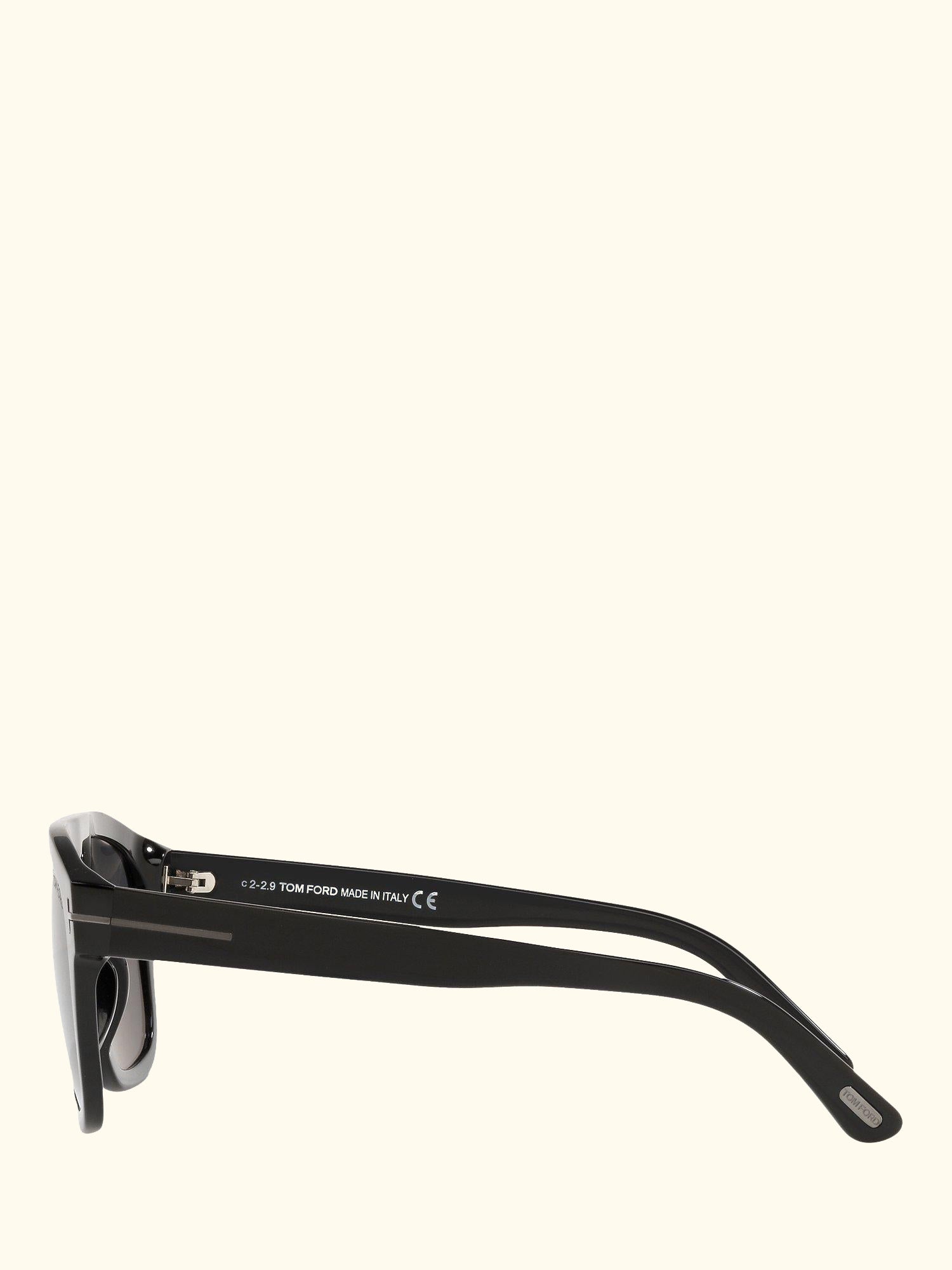 FT0777 Women's Thor Rectangular Sunglasses, Black/Grey