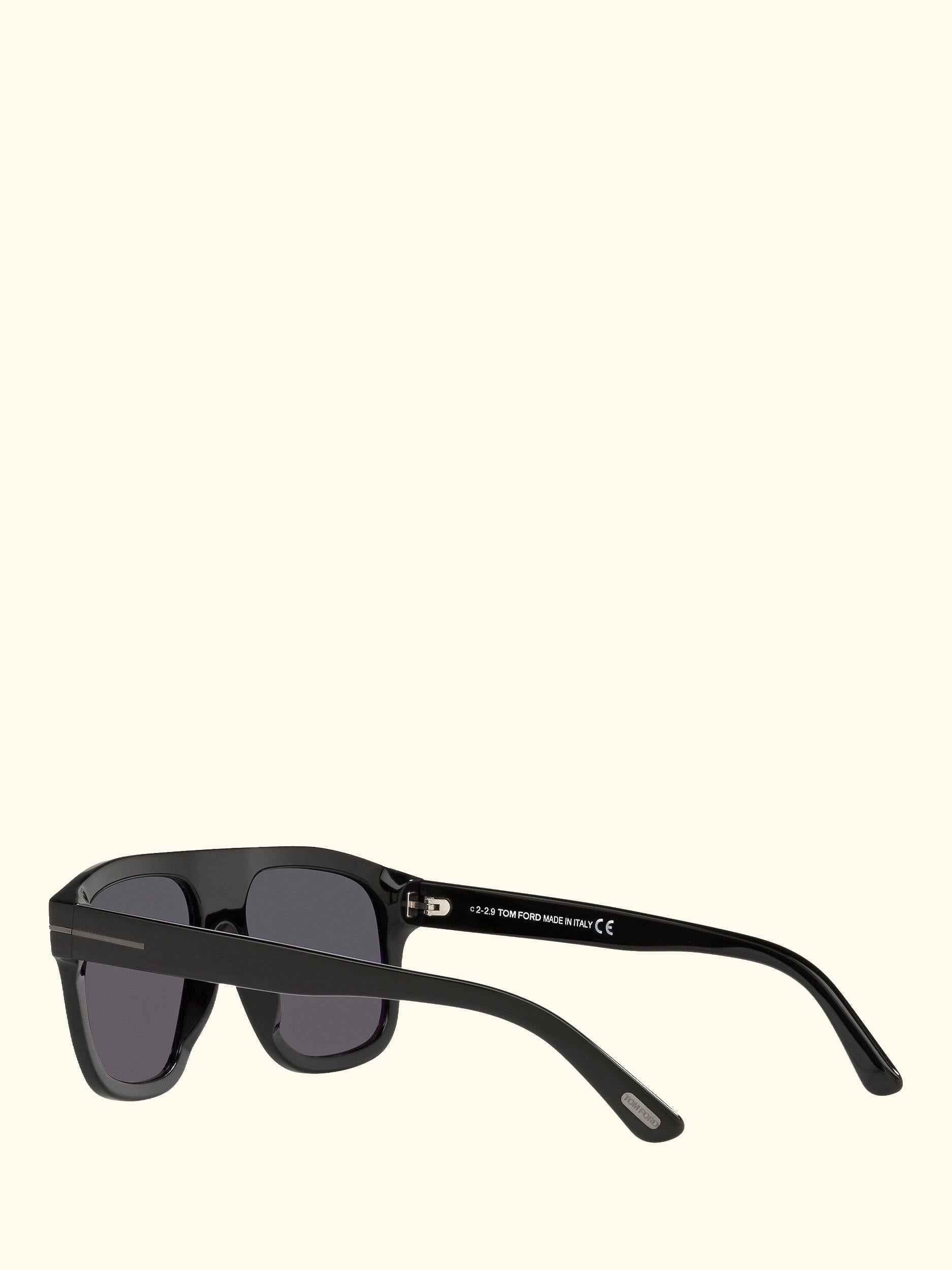 FT0777 Women's Thor Rectangular Sunglasses, Black/Grey