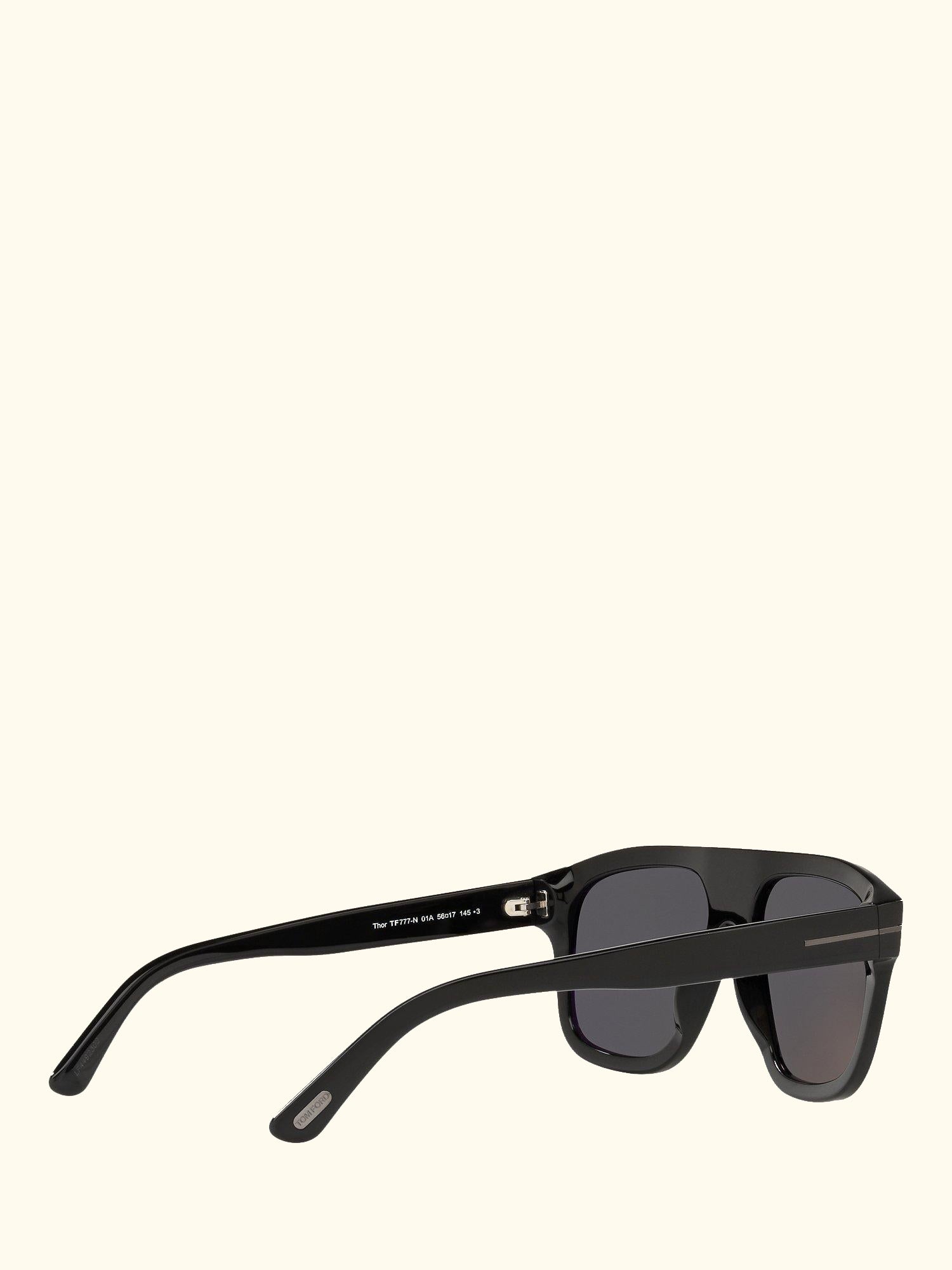 FT0777 Women's Thor Rectangular Sunglasses, Black/Grey