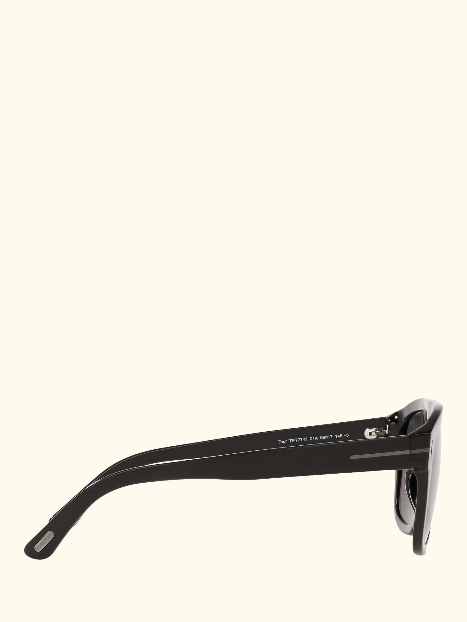FT0777 Women's Thor Rectangular Sunglasses, Black/Grey