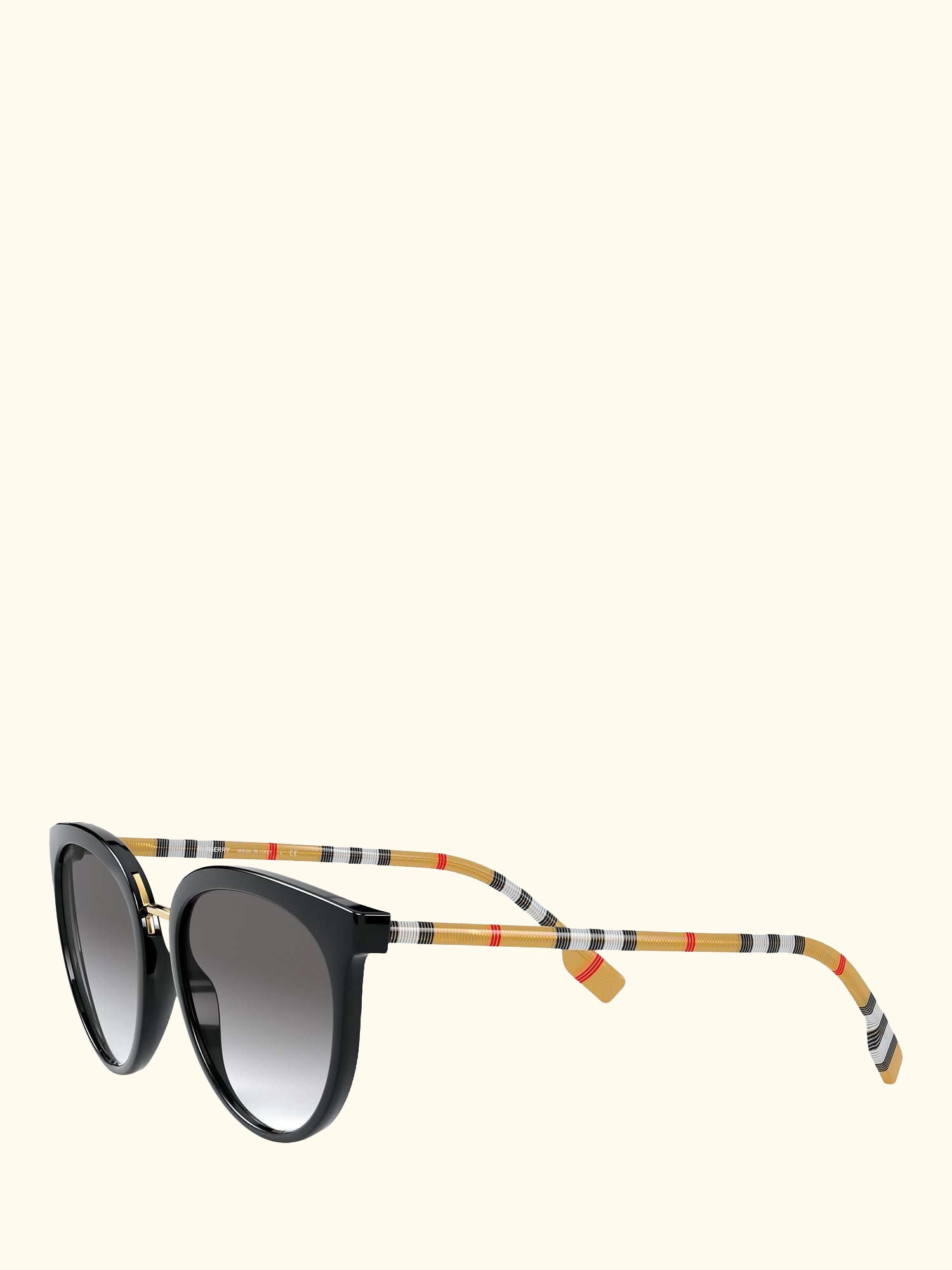 BE4316 Women's Oval Sunglasses, Black/Grey Gradient