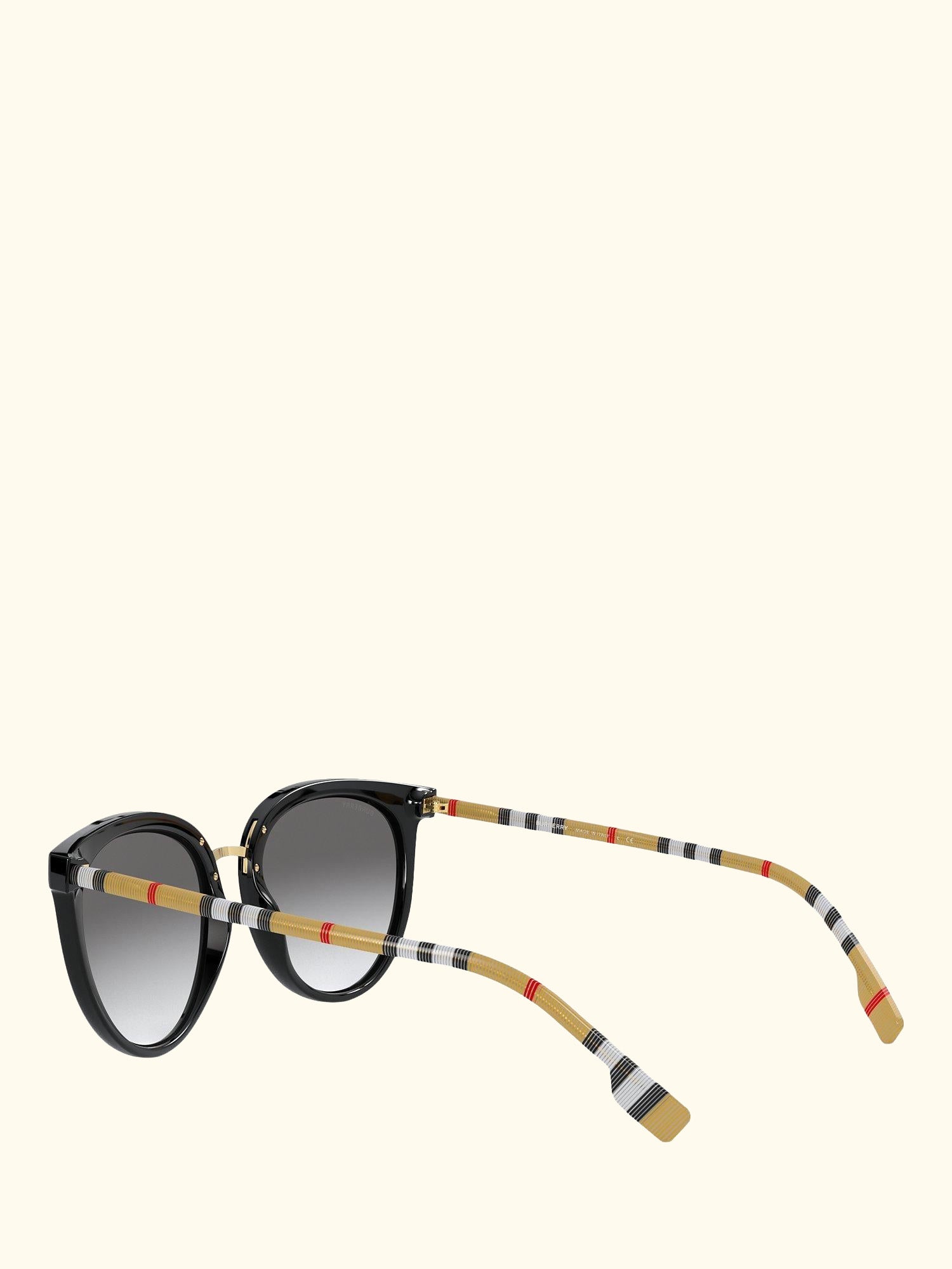 BE4316 Women's Oval Sunglasses, Black/Grey Gradient