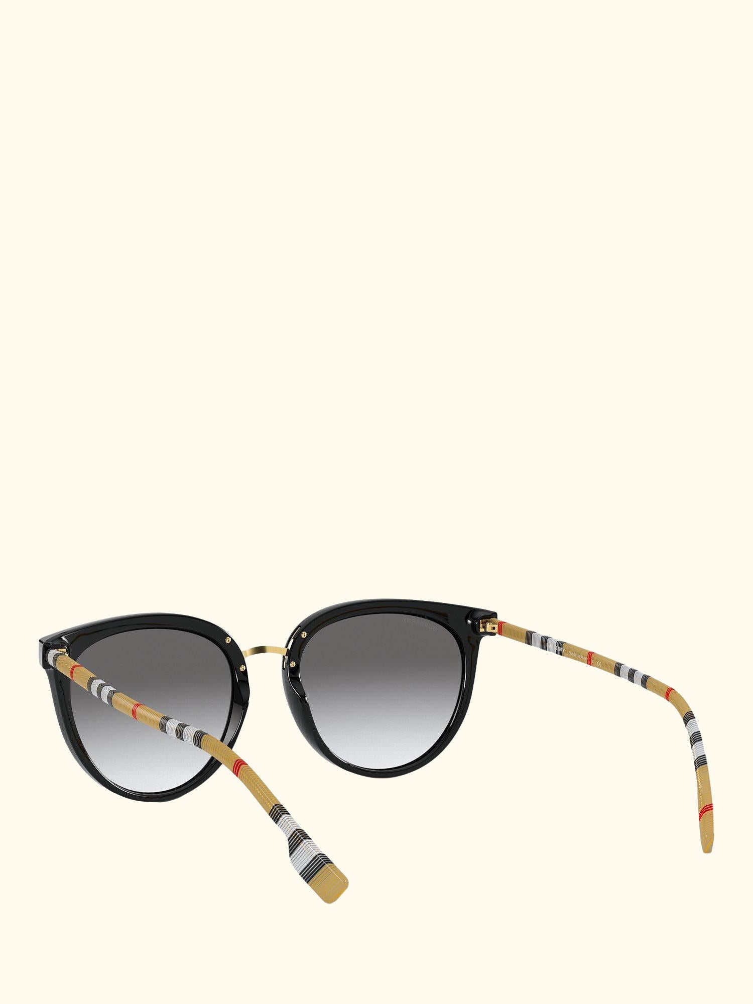 BE4316 Women's Oval Sunglasses, Black/Grey Gradient