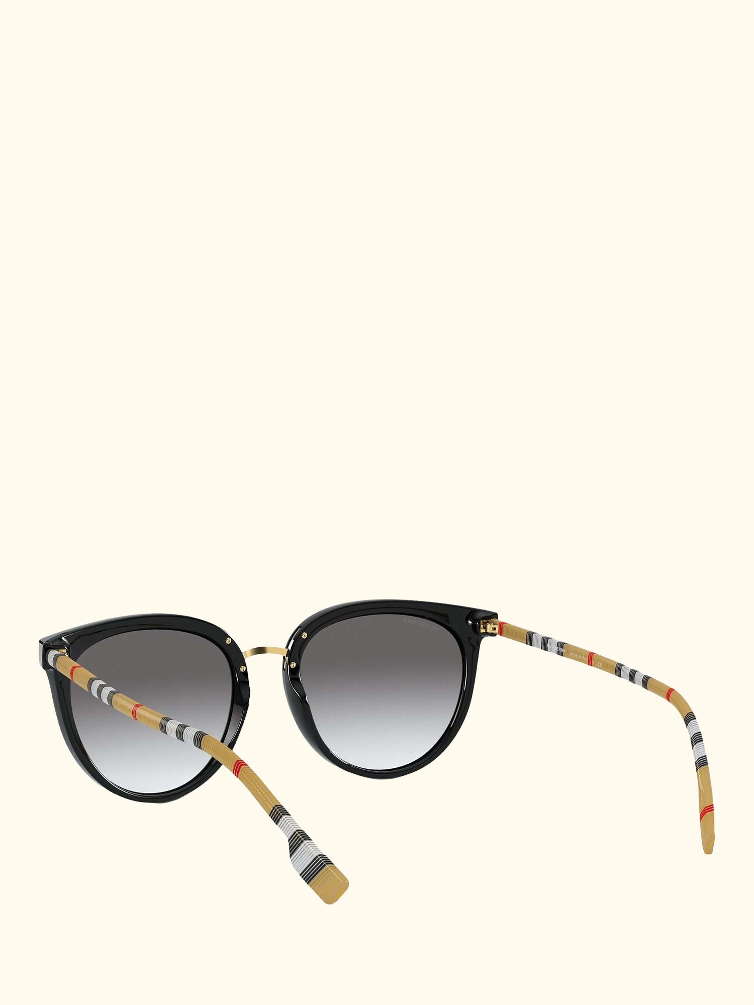 BE4316 Women's Oval Sunglasses, Black/Grey Gradient