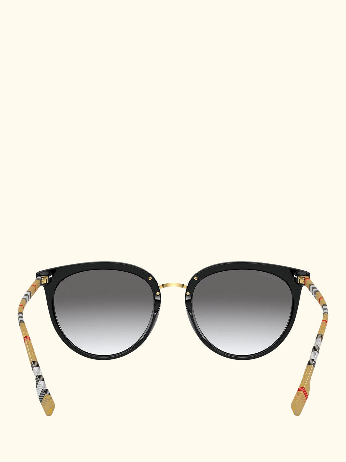 BE4316 Women's Oval Sunglasses, Black/Grey Gradient