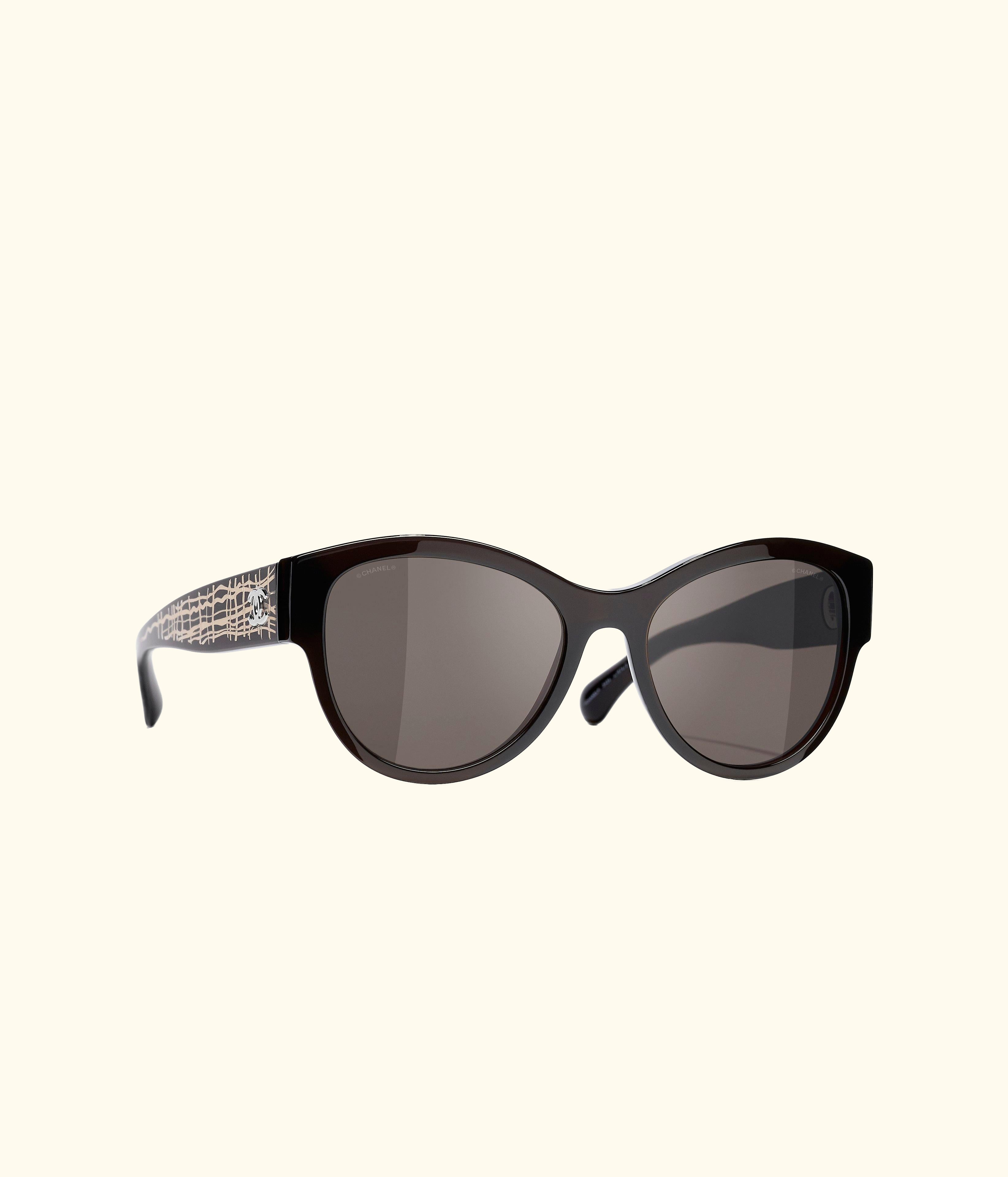 Oval Sunglasses CH5434 Black/Brown