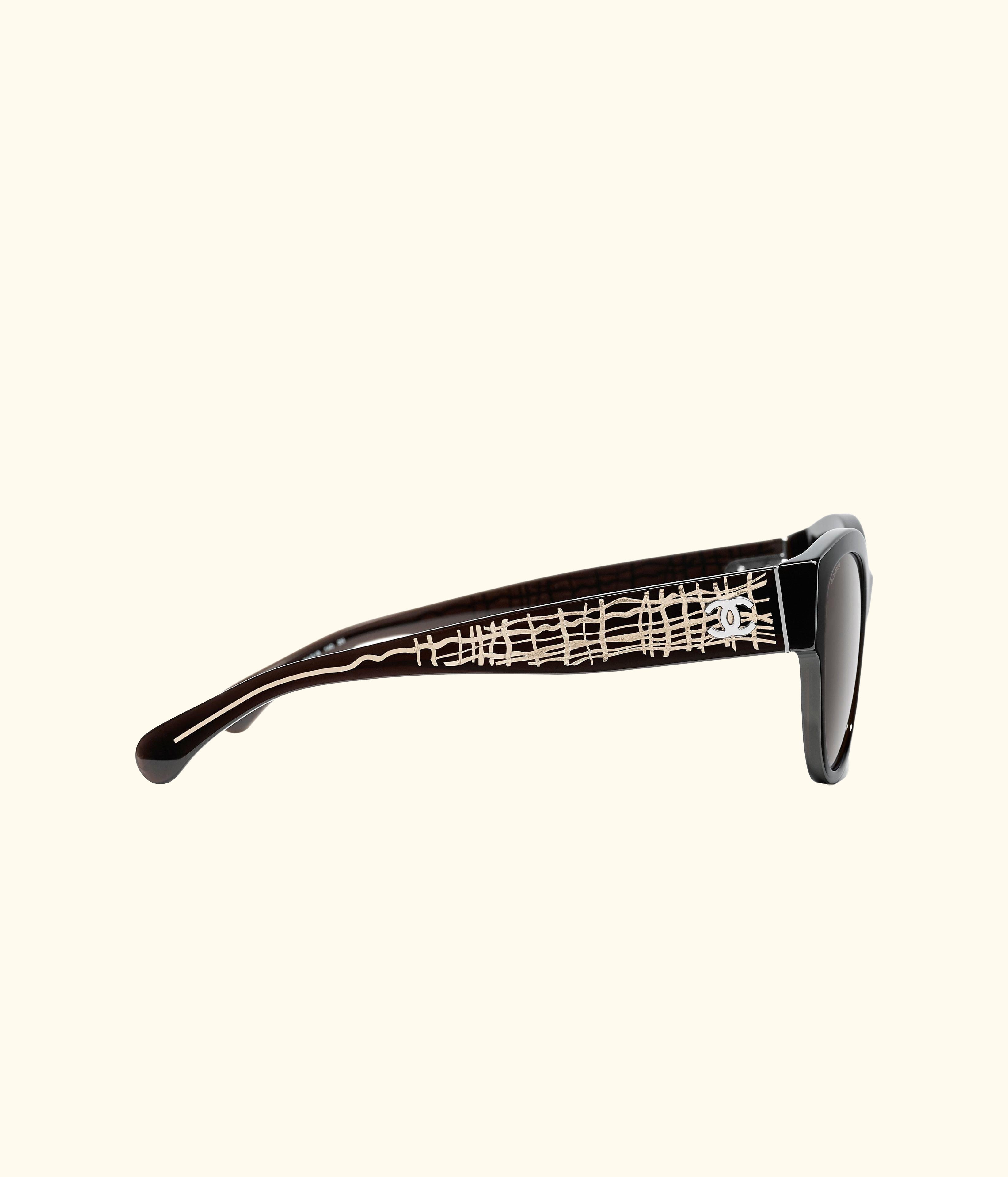 Oval Sunglasses CH5434 Black/Brown