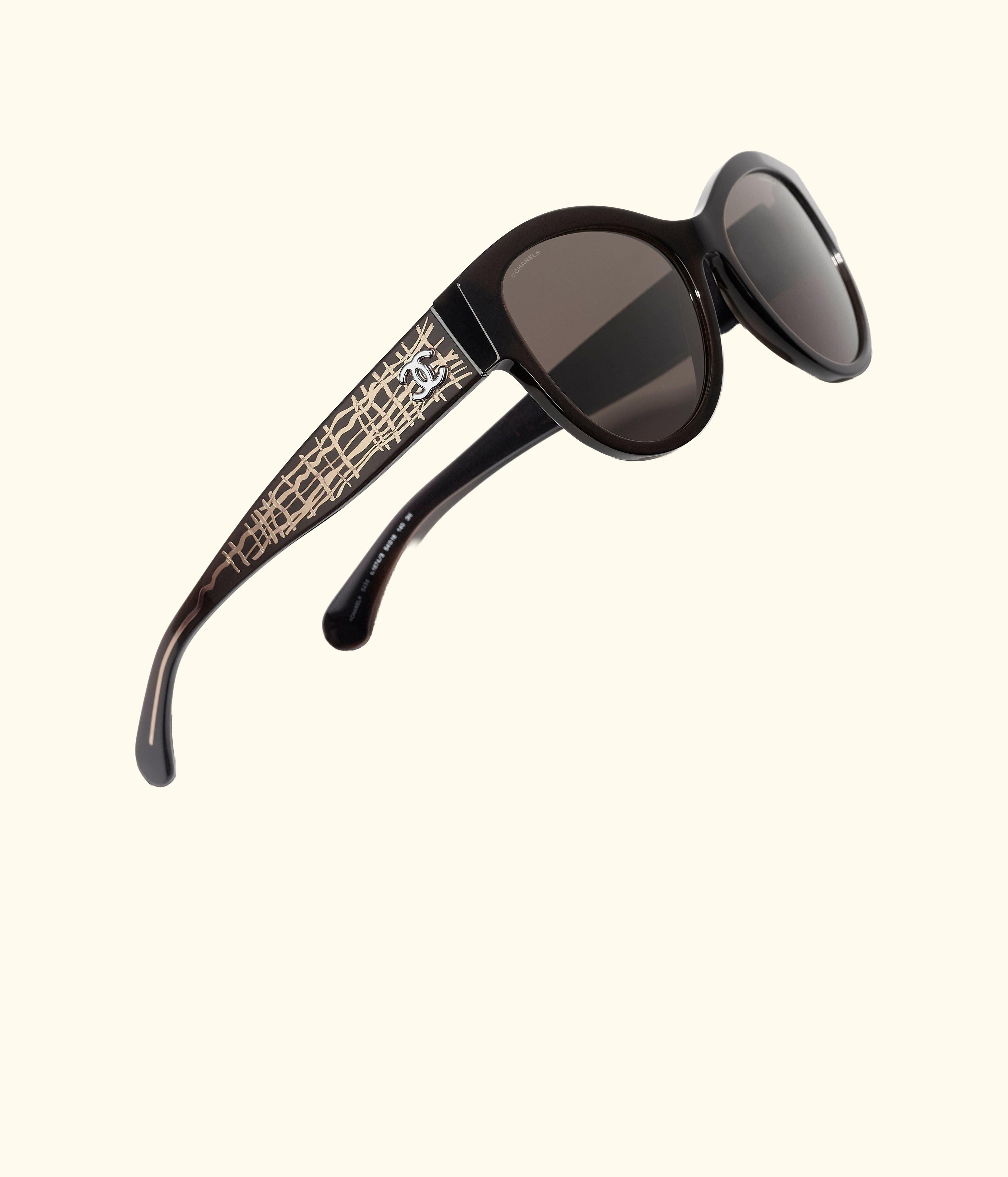 Oval Sunglasses CH5434 Black/Brown