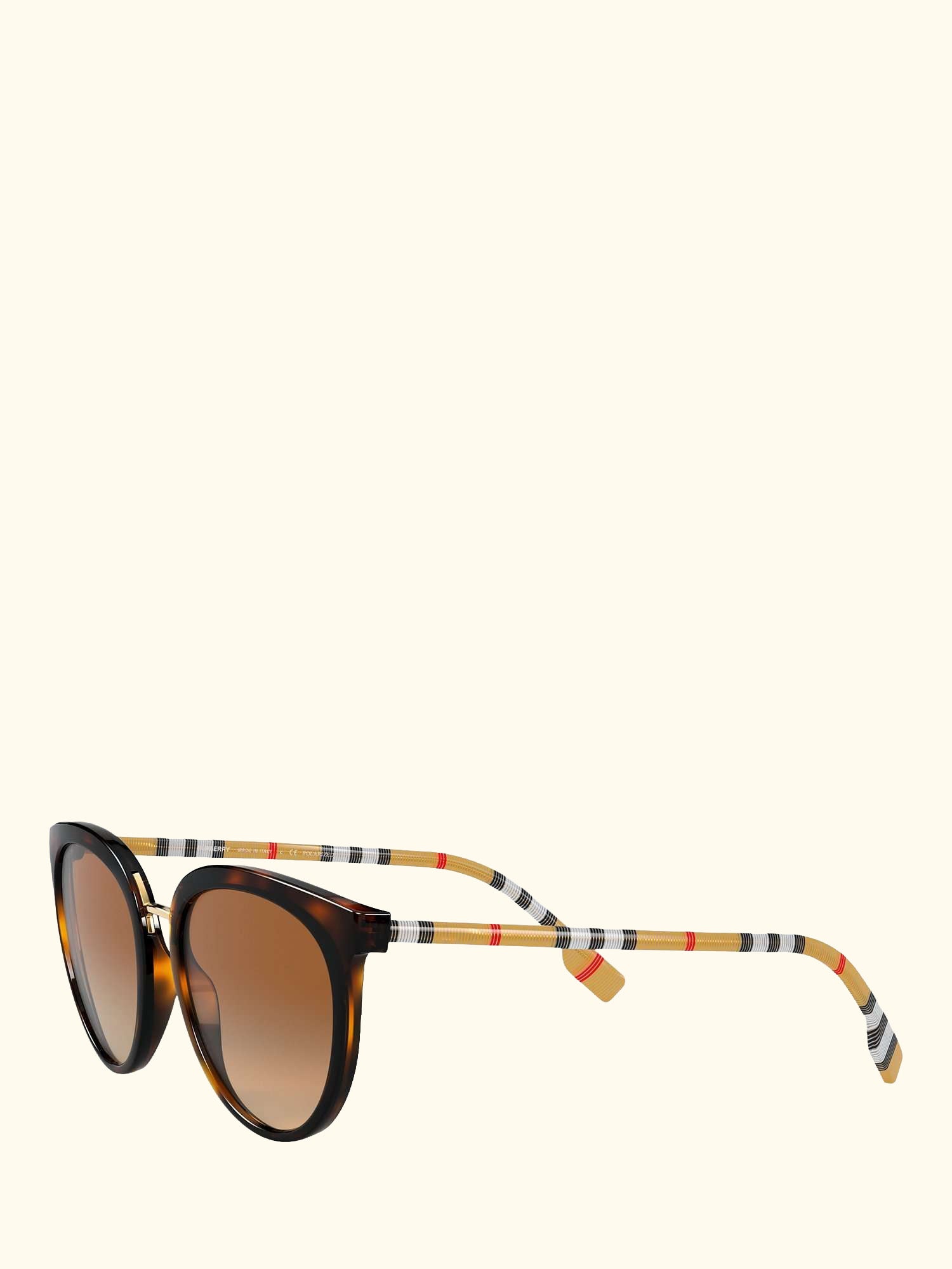BE4316 Women's Polarised Oval Sunglasses, Dark Havana/Brown Gradient