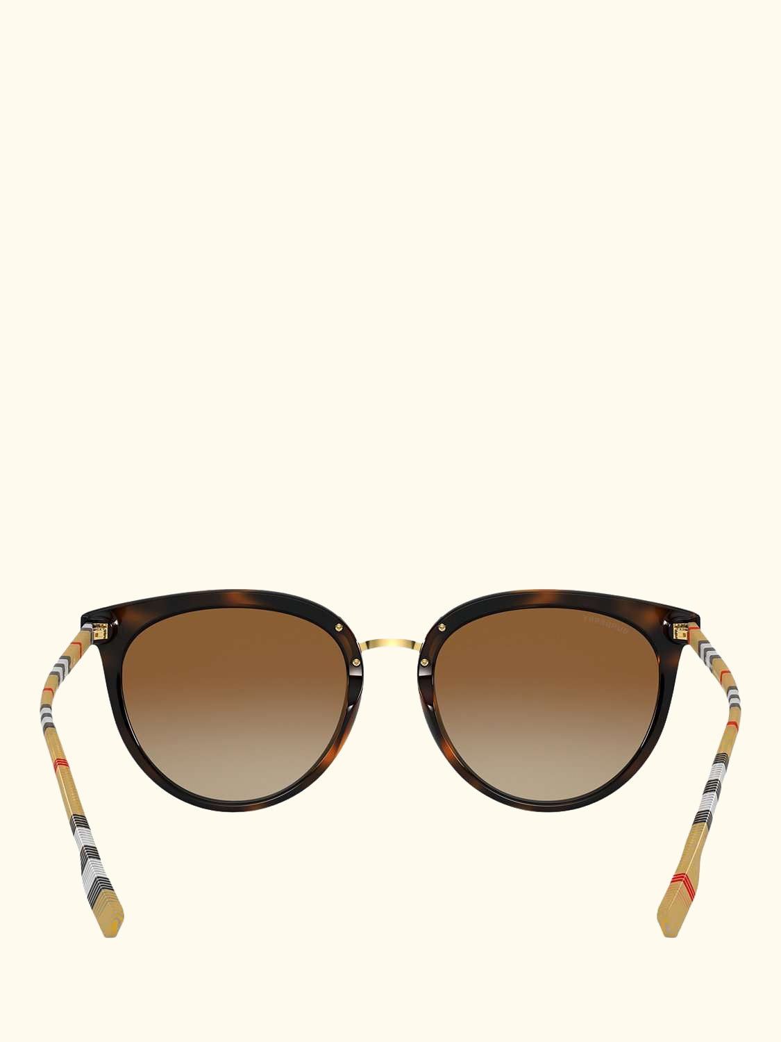 BE4316 Women's Polarised Oval Sunglasses, Dark Havana/Brown Gradient