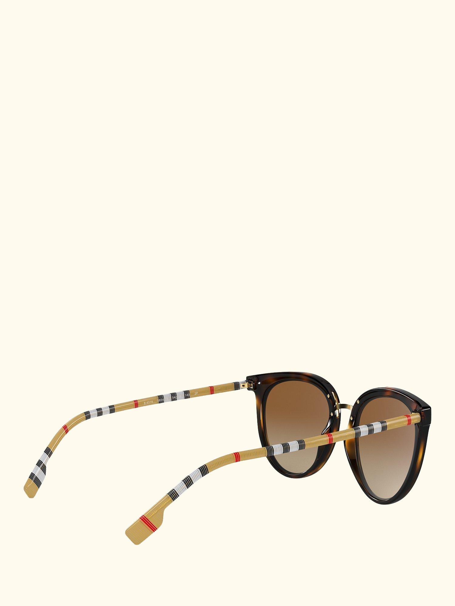 BE4316 Women's Polarised Oval Sunglasses, Dark Havana/Brown Gradient