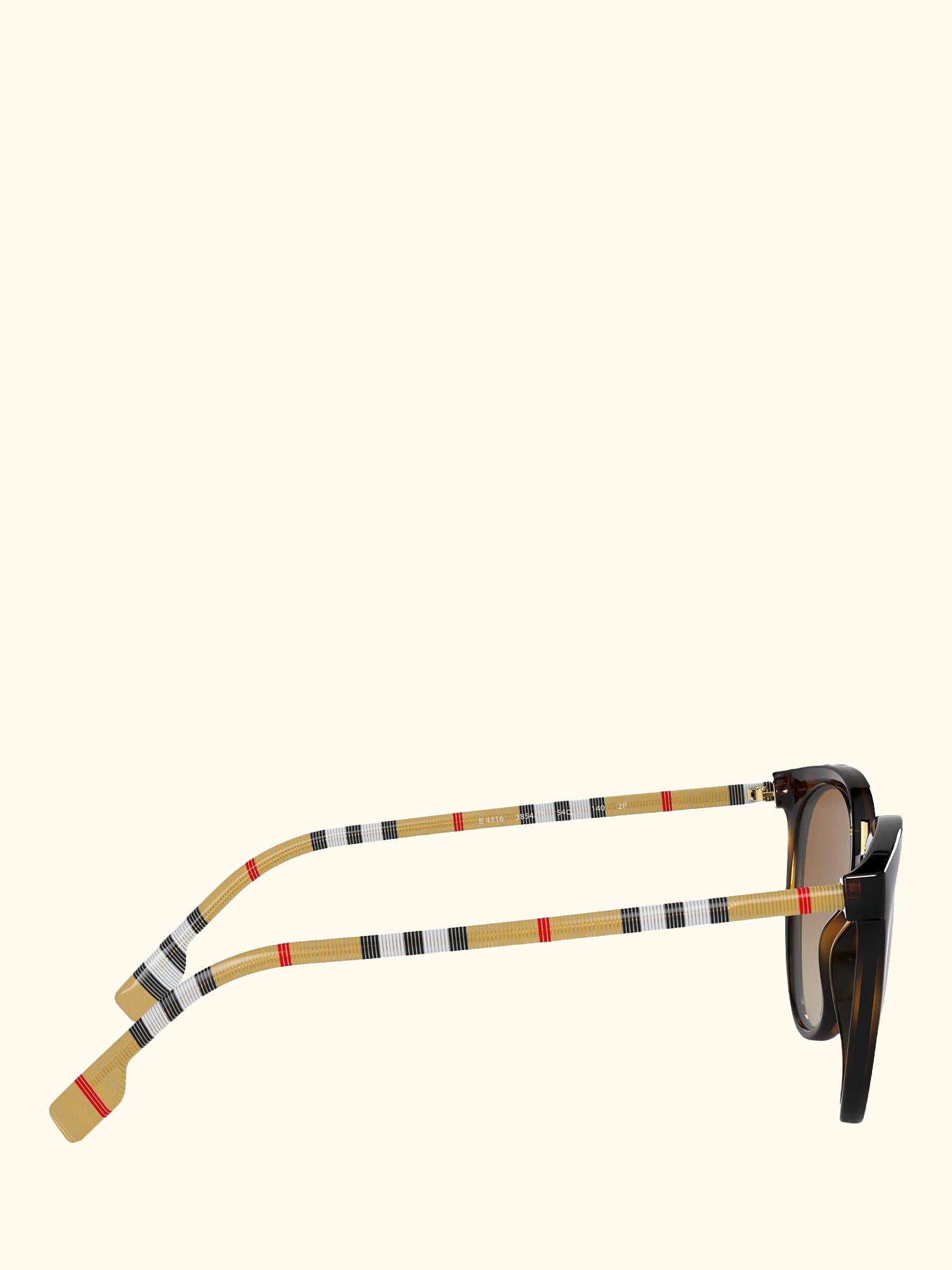 BE4316 Women's Polarised Oval Sunglasses, Dark Havana/Brown Gradient