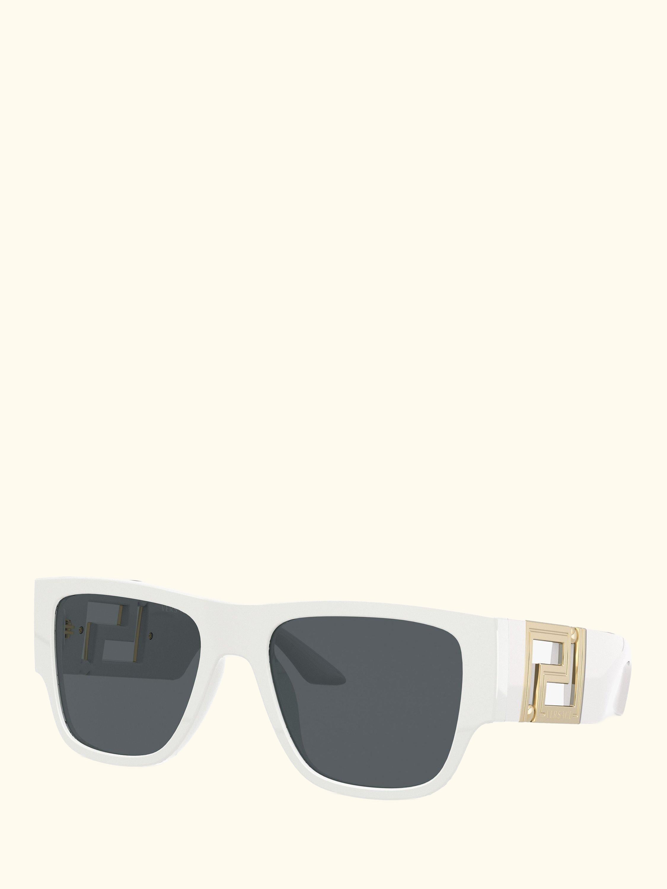 VE4403 Men's Rectangular Sunglasses, White