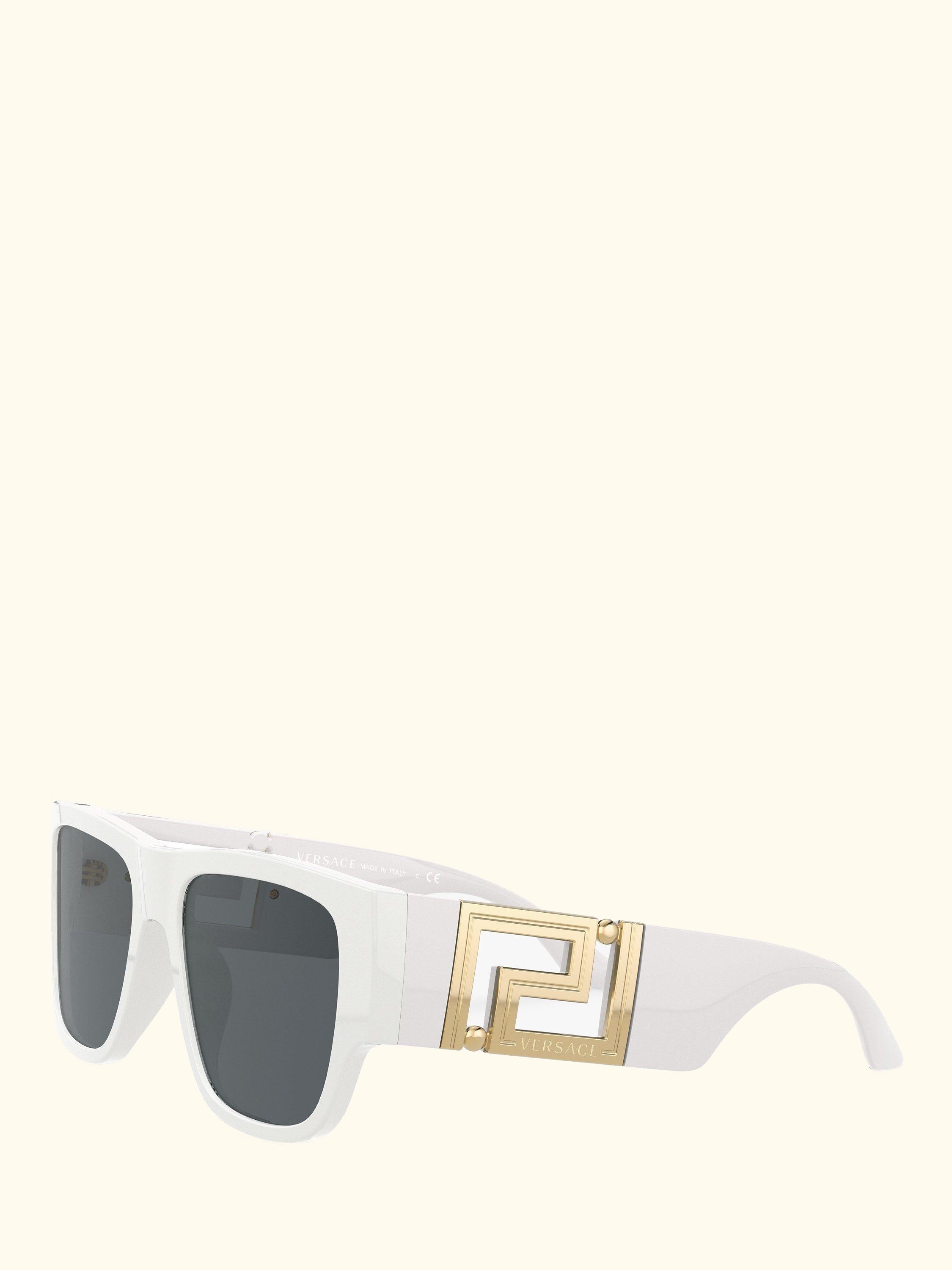 VE4403 Men's Rectangular Sunglasses, White