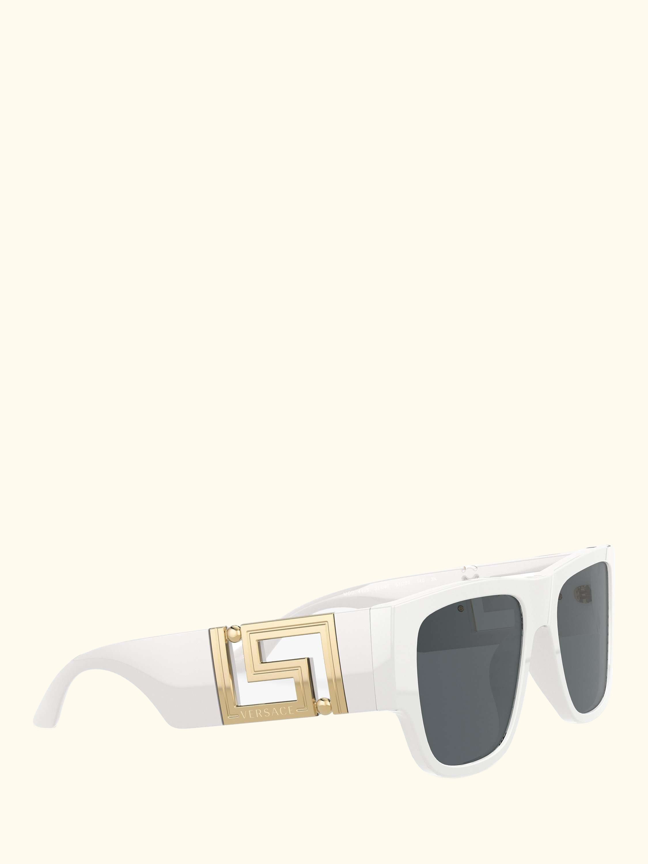 VE4403 Men's Rectangular Sunglasses, White