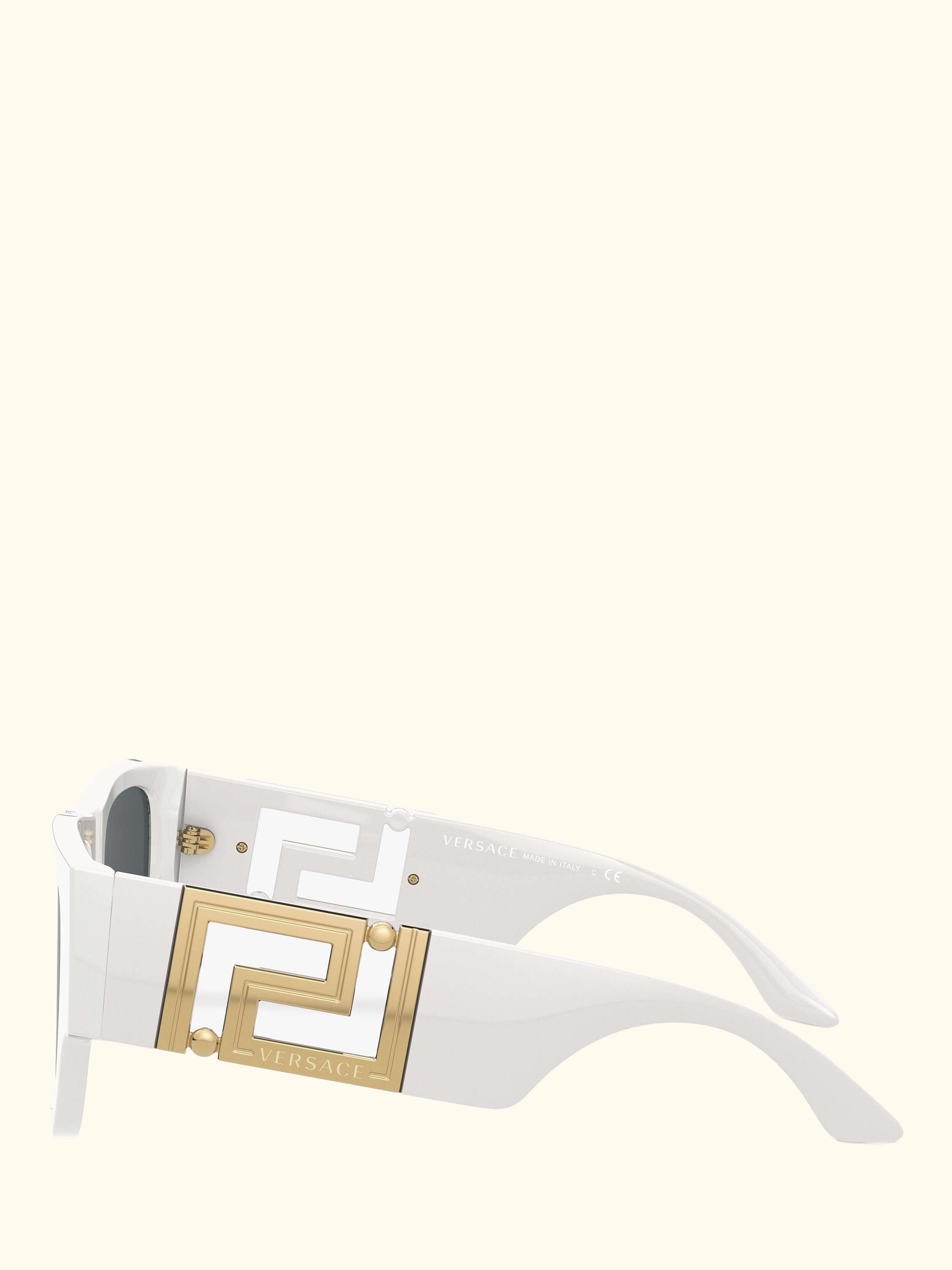 VE4403 Men's Rectangular Sunglasses, White