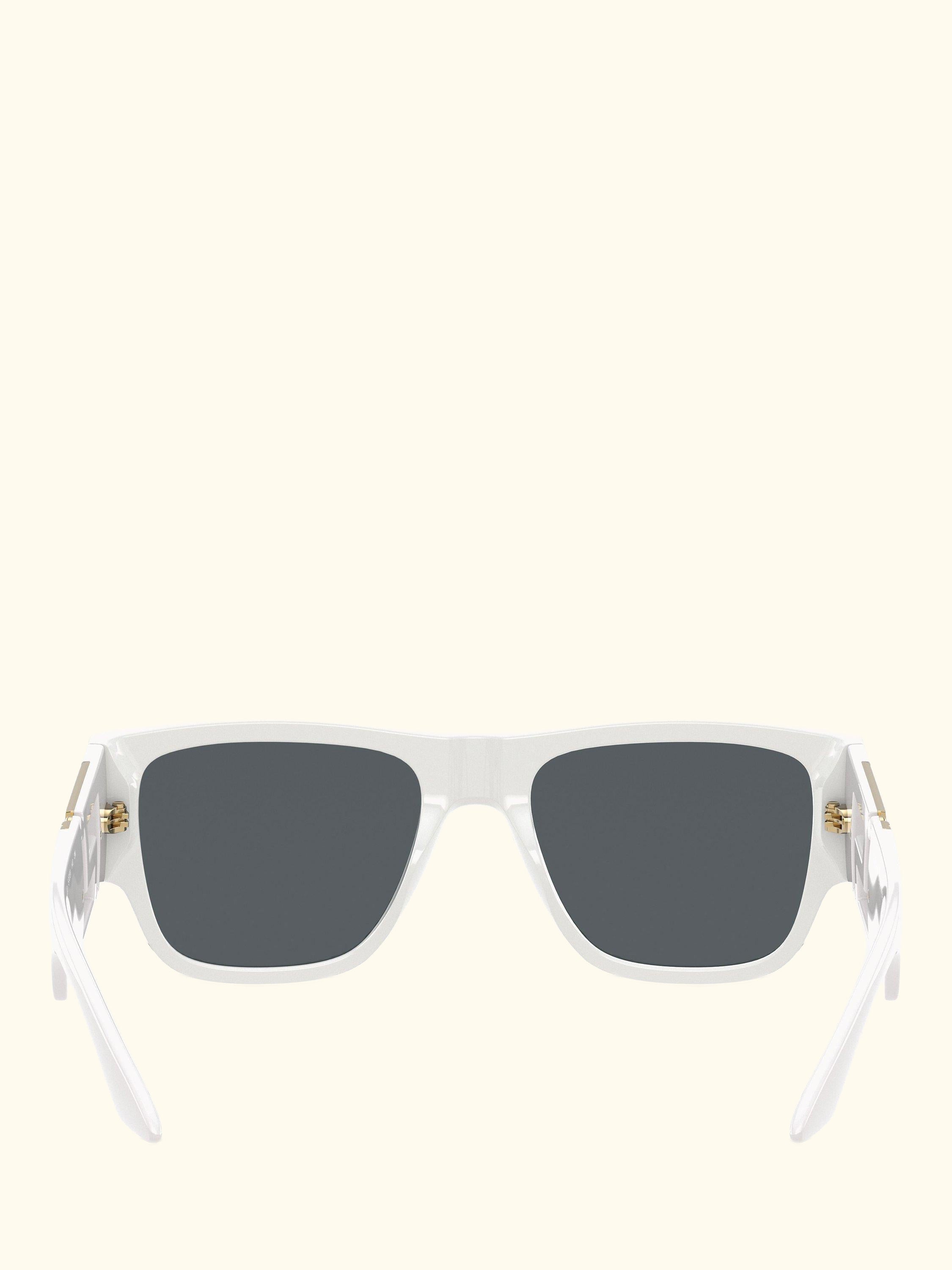 VE4403 Men's Rectangular Sunglasses, White