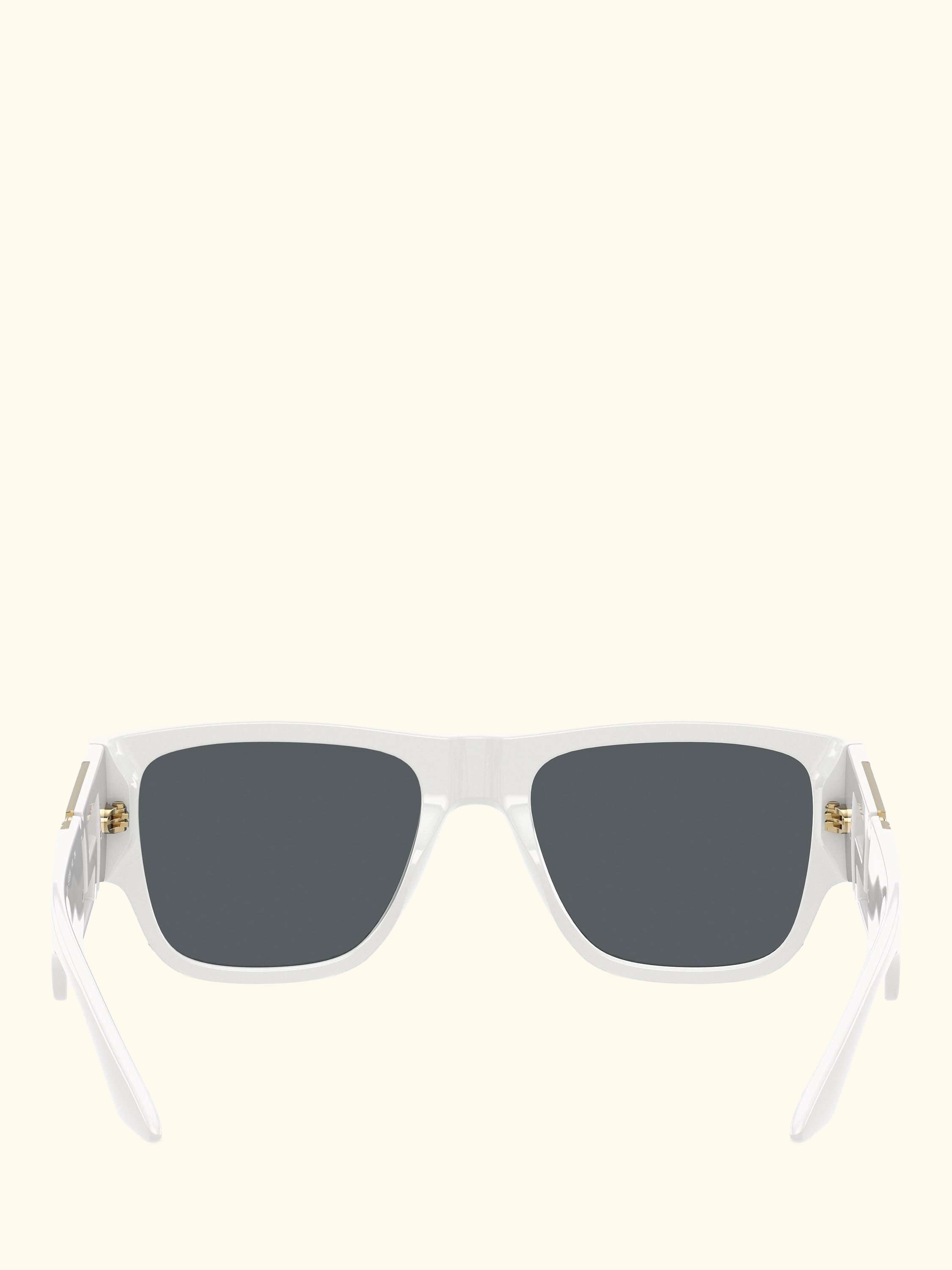 VE4403 Men's Rectangular Sunglasses, White